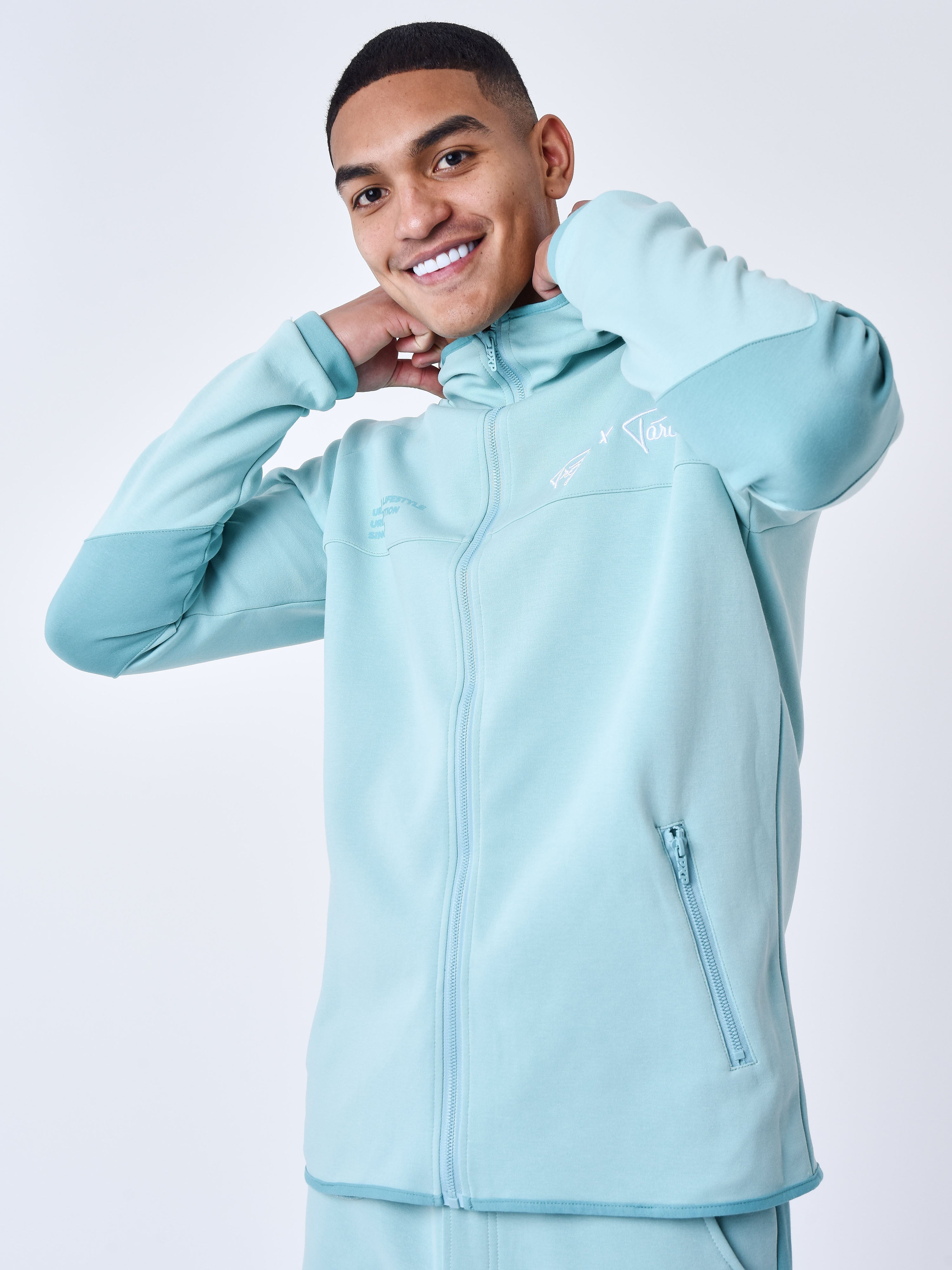 Two tone zip-up Hoodie-7