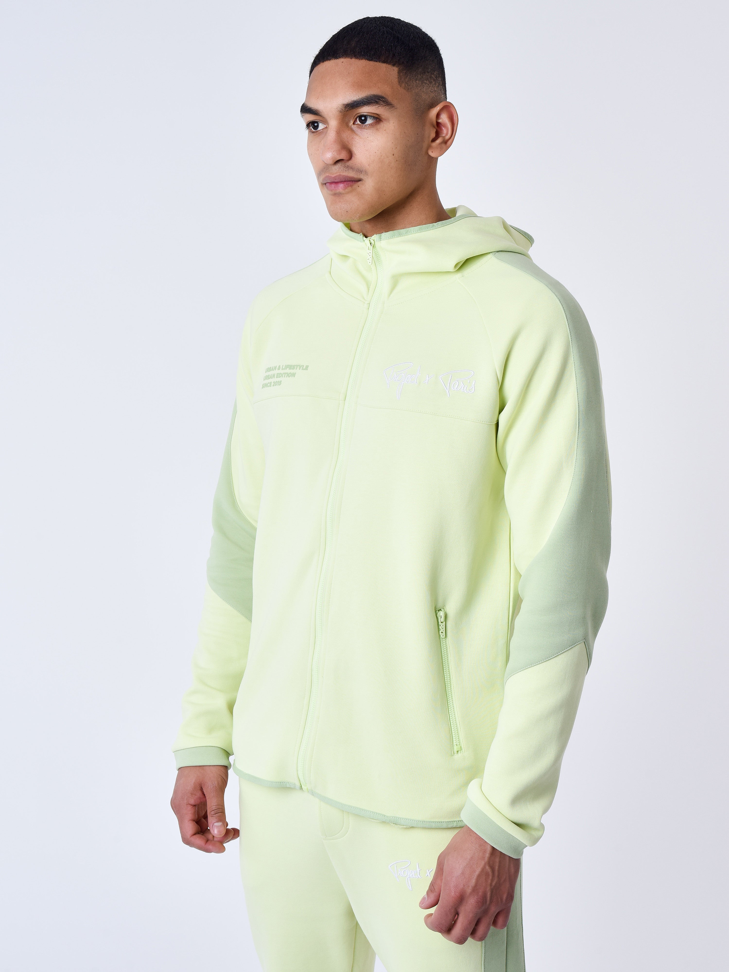 Two tone zip-up Hoodie-4