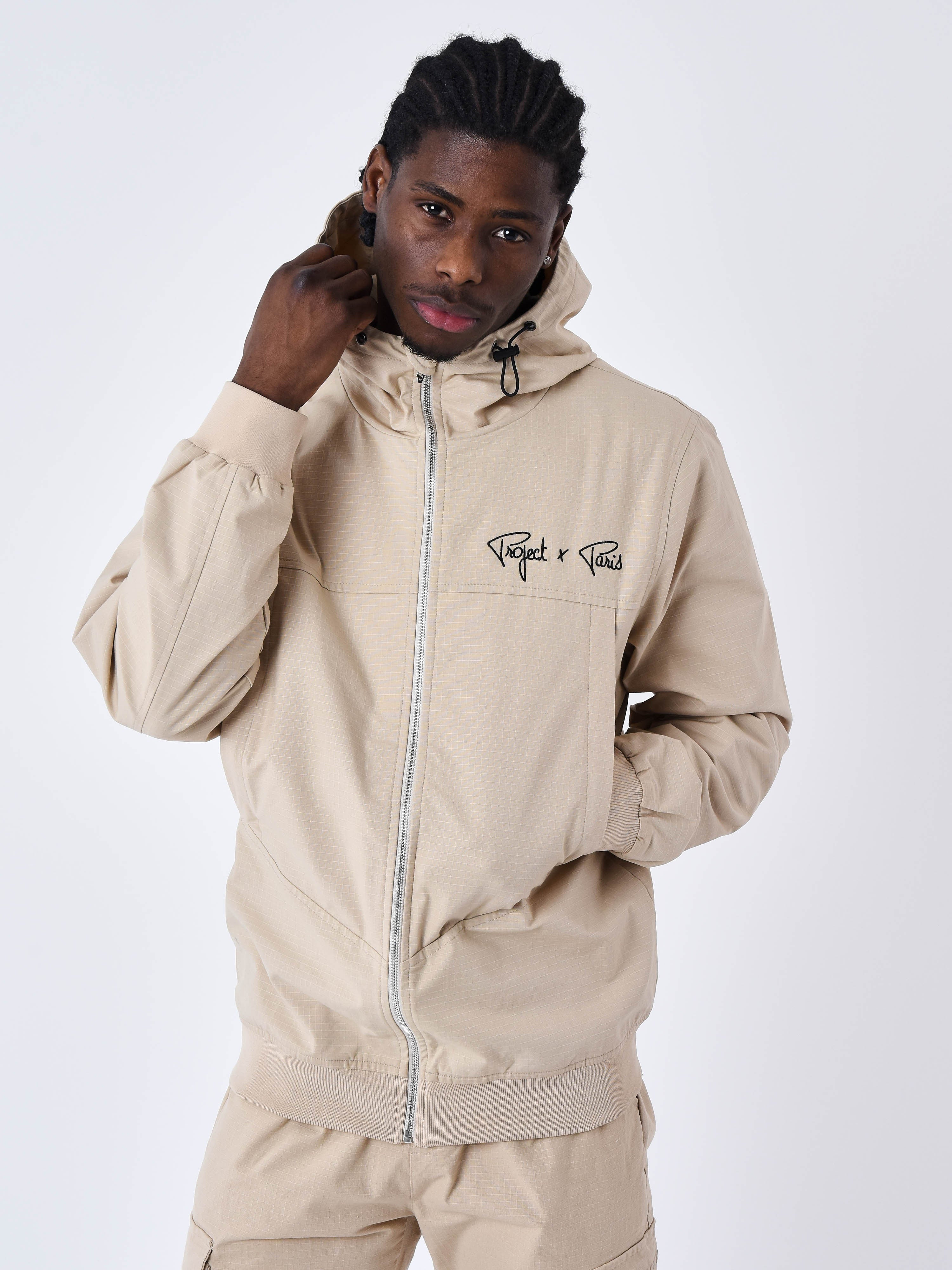 Basic hooded jogging jacket-2