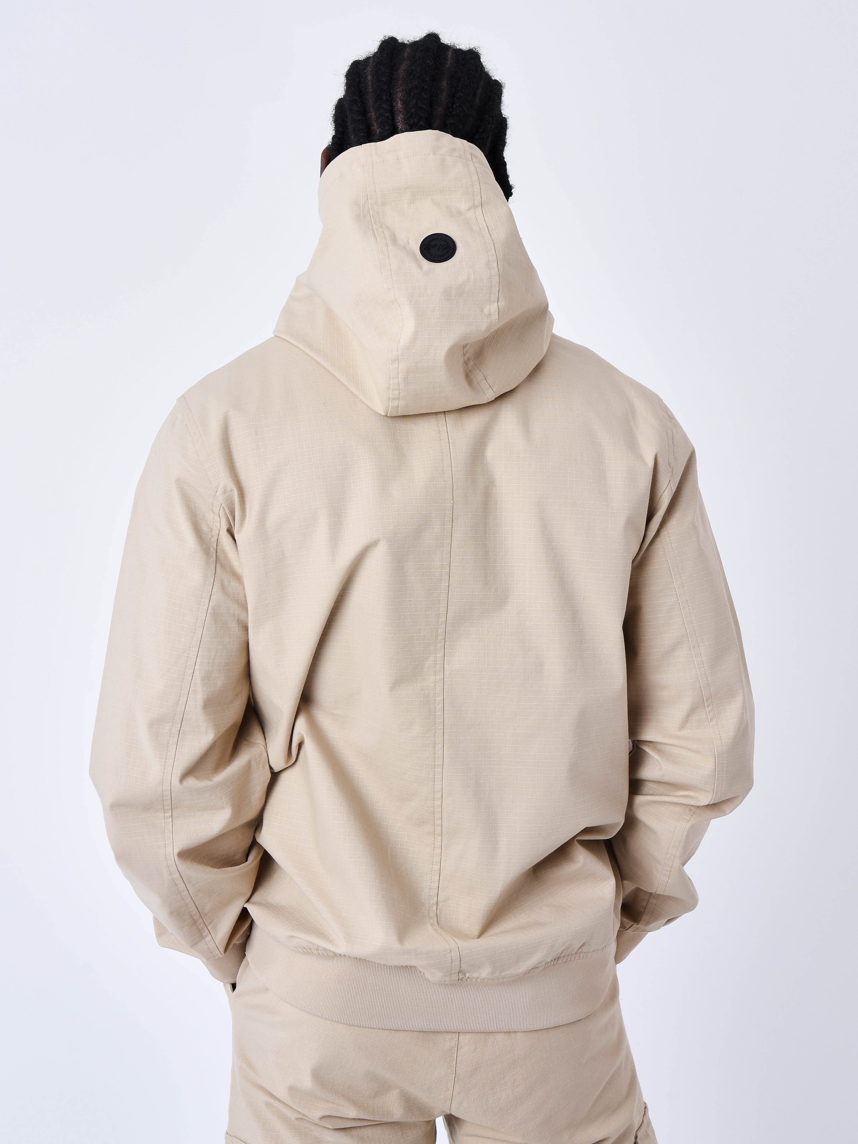 Basic hooded jogging jacket-5