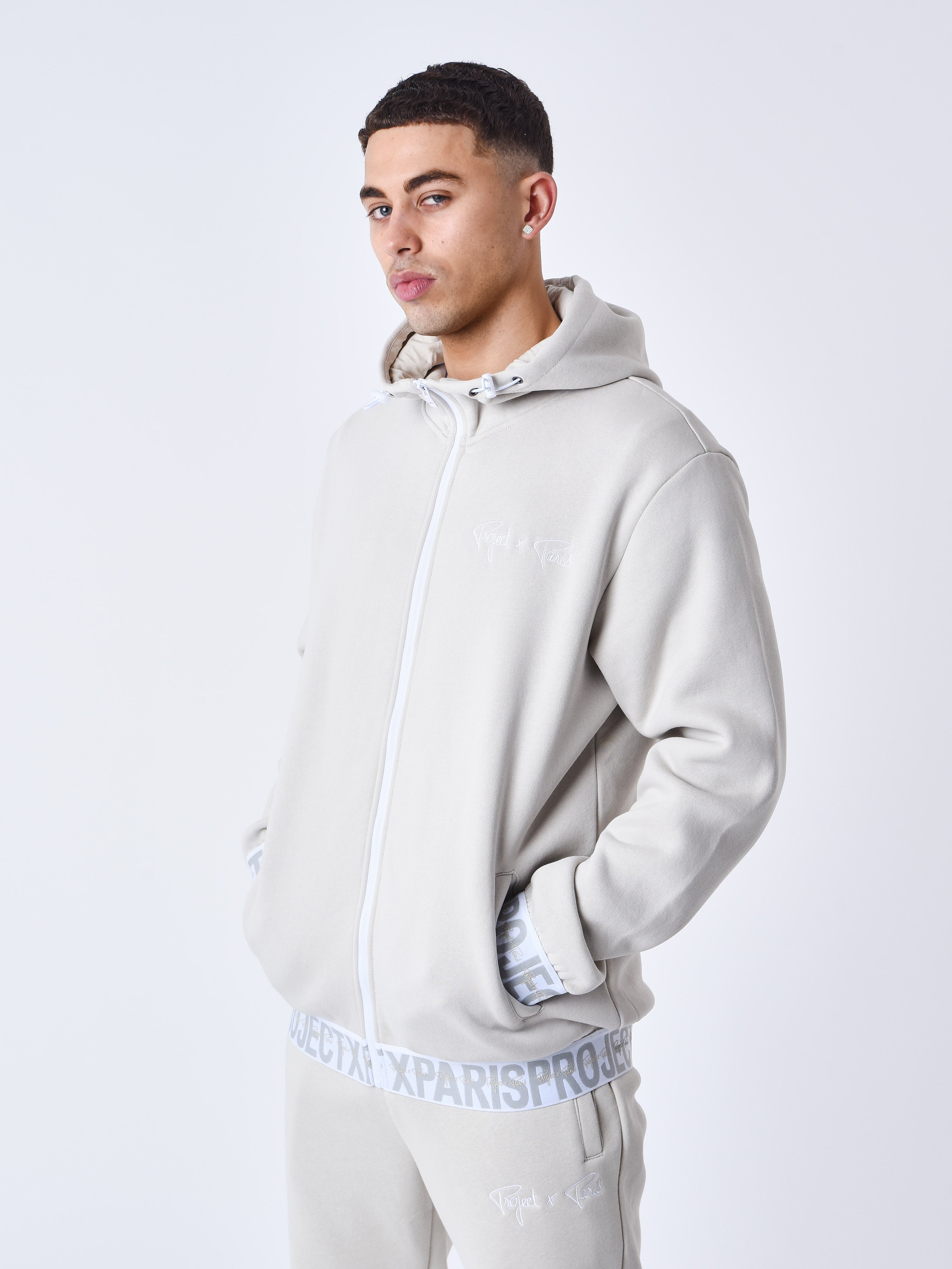Sweat à Capuche zippé Bande élastique logotée-4