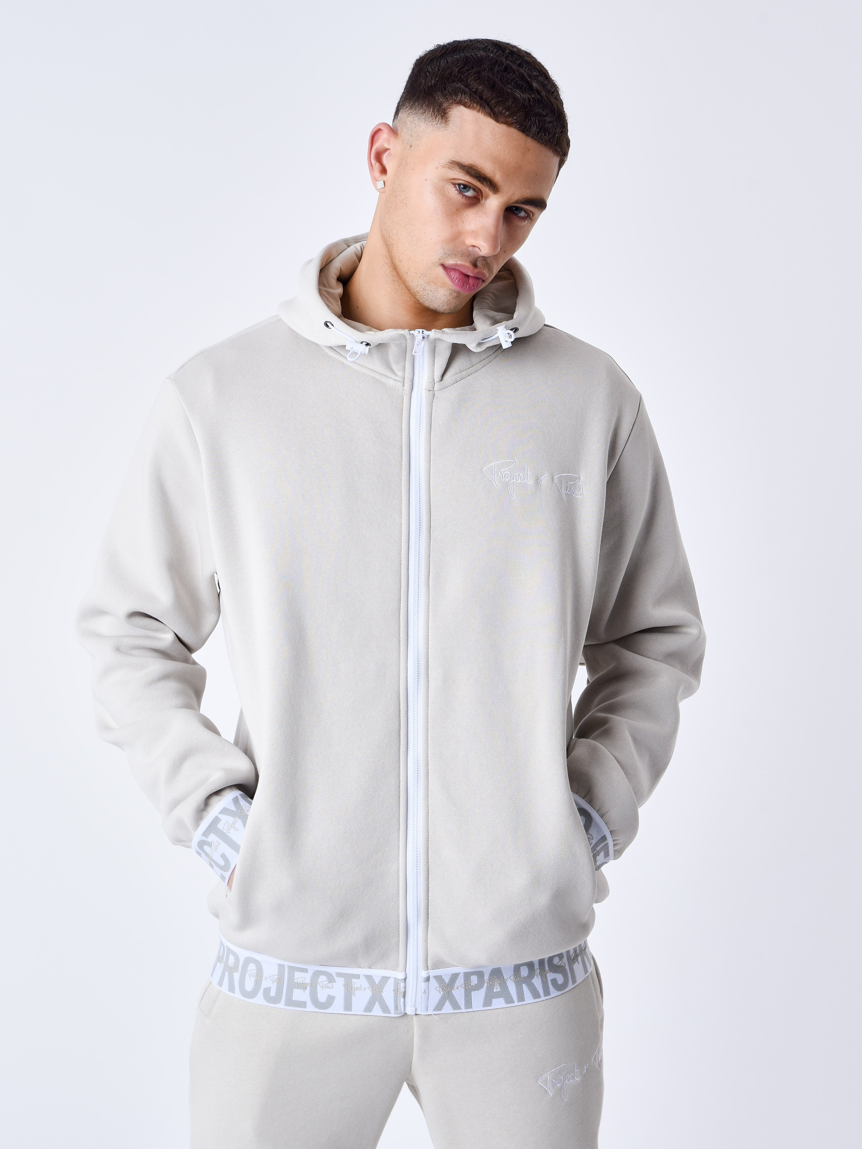 Sweat à Capuche zippé Bande élastique logotée-2