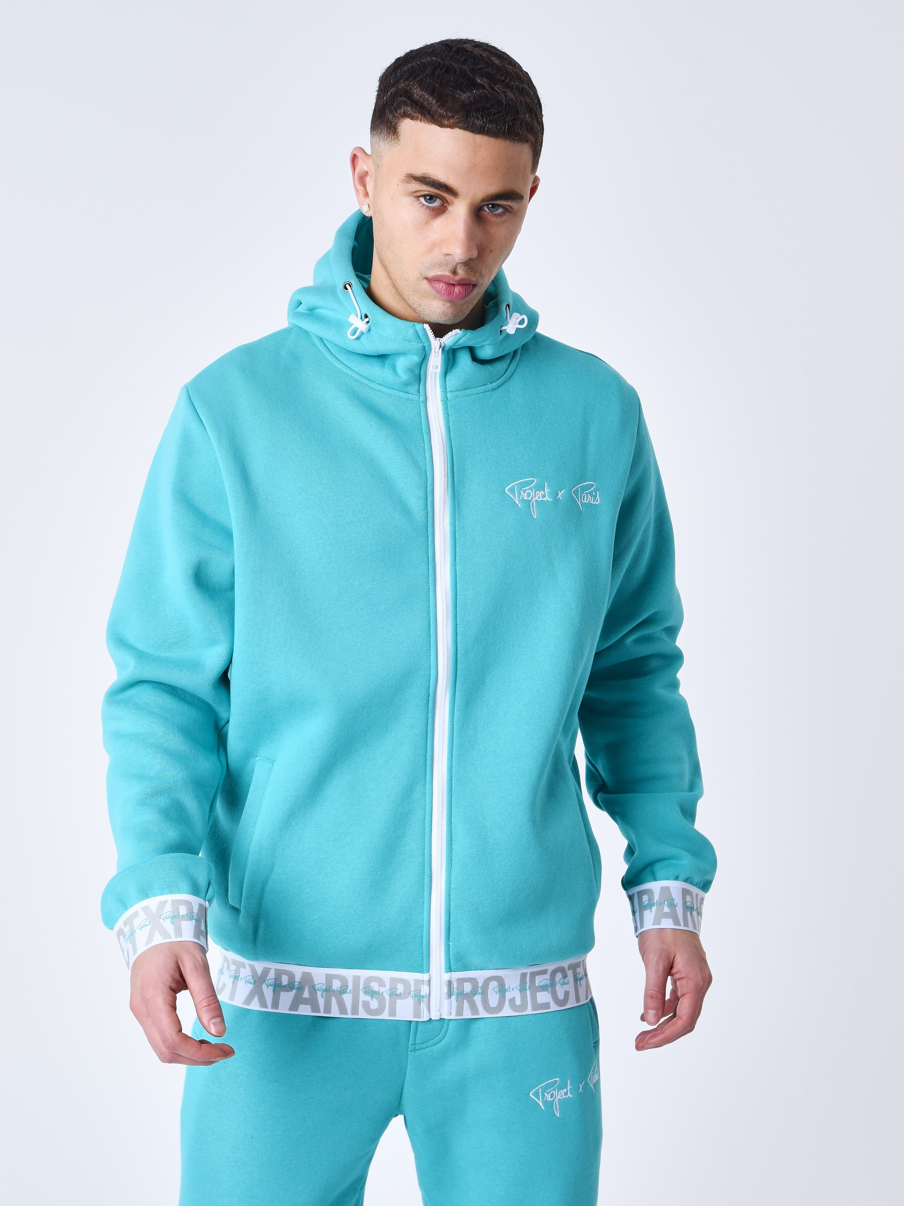 Sweat à Capuche zippé Bande élastique logotée-2