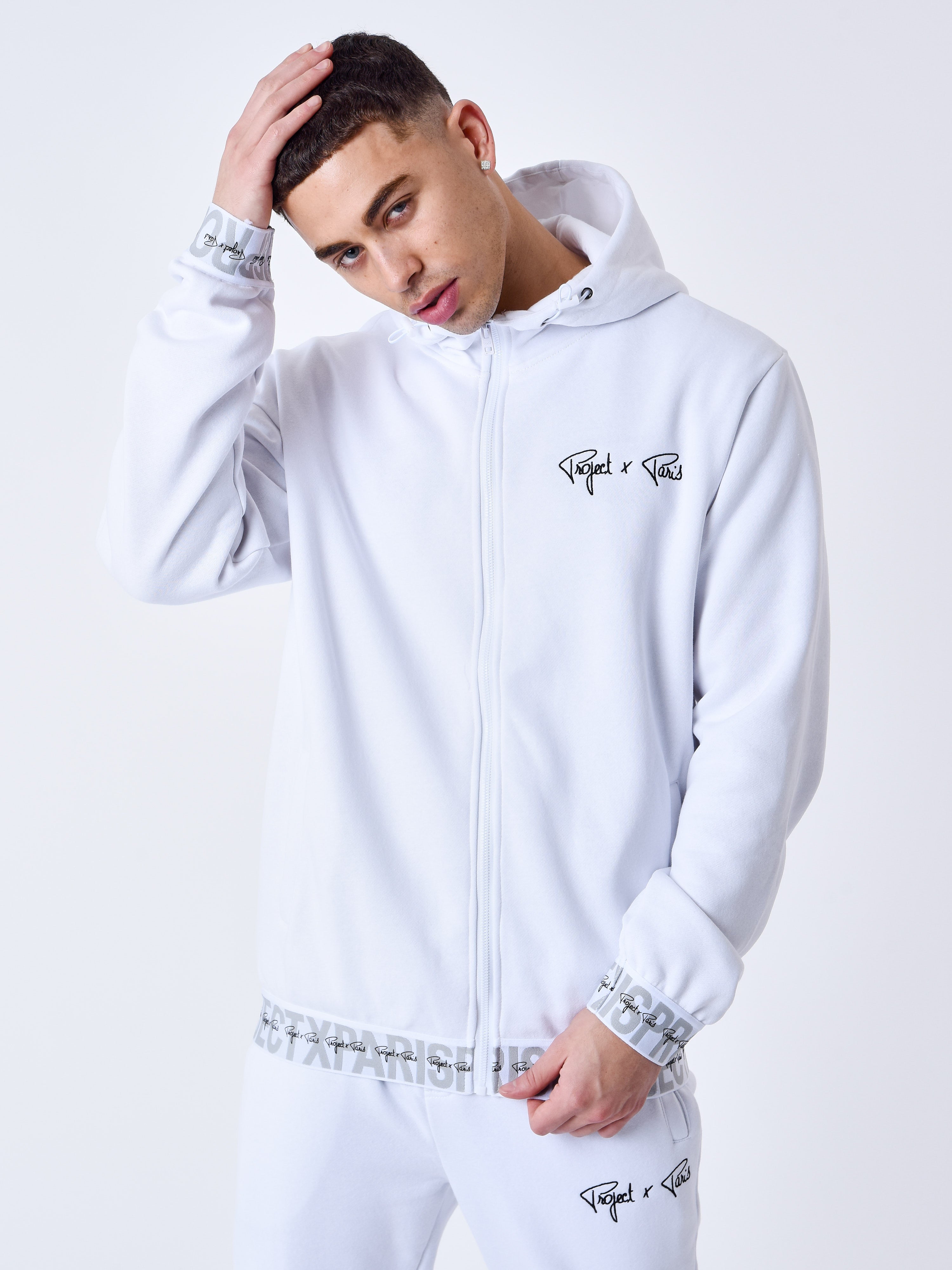 Sweat à Capuche zippé Bande élastique logotée-2
