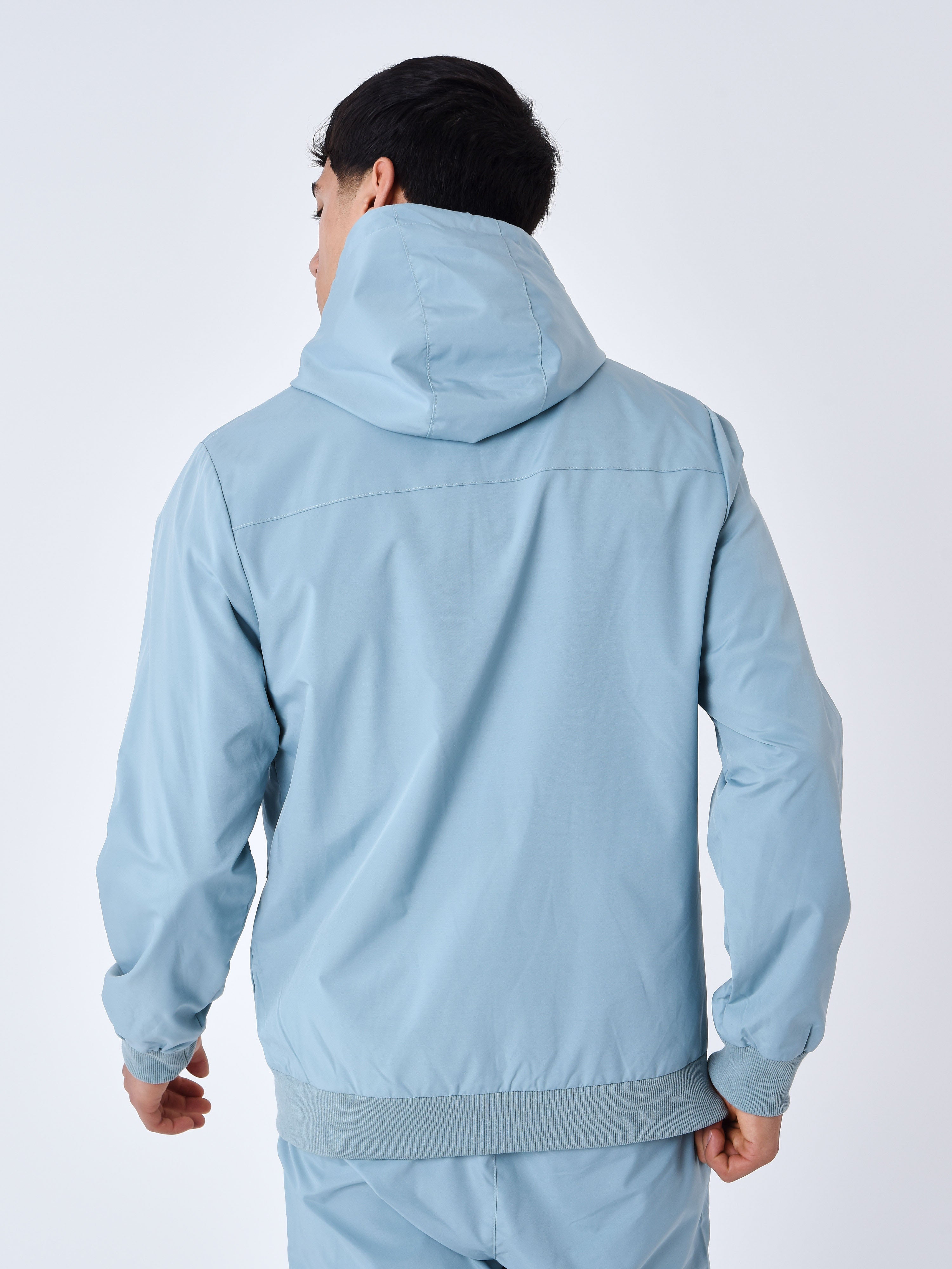 Hooded jacket with panel-5