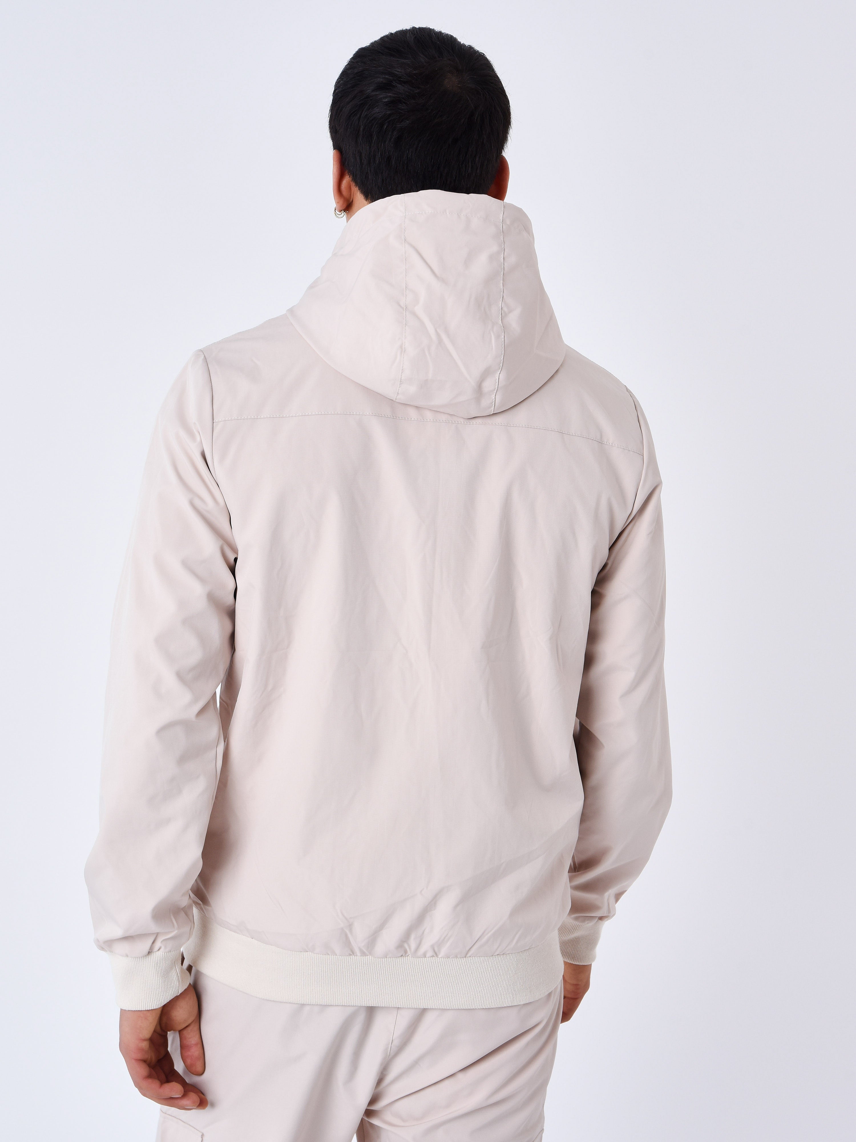 Hooded jacket with panel-5
