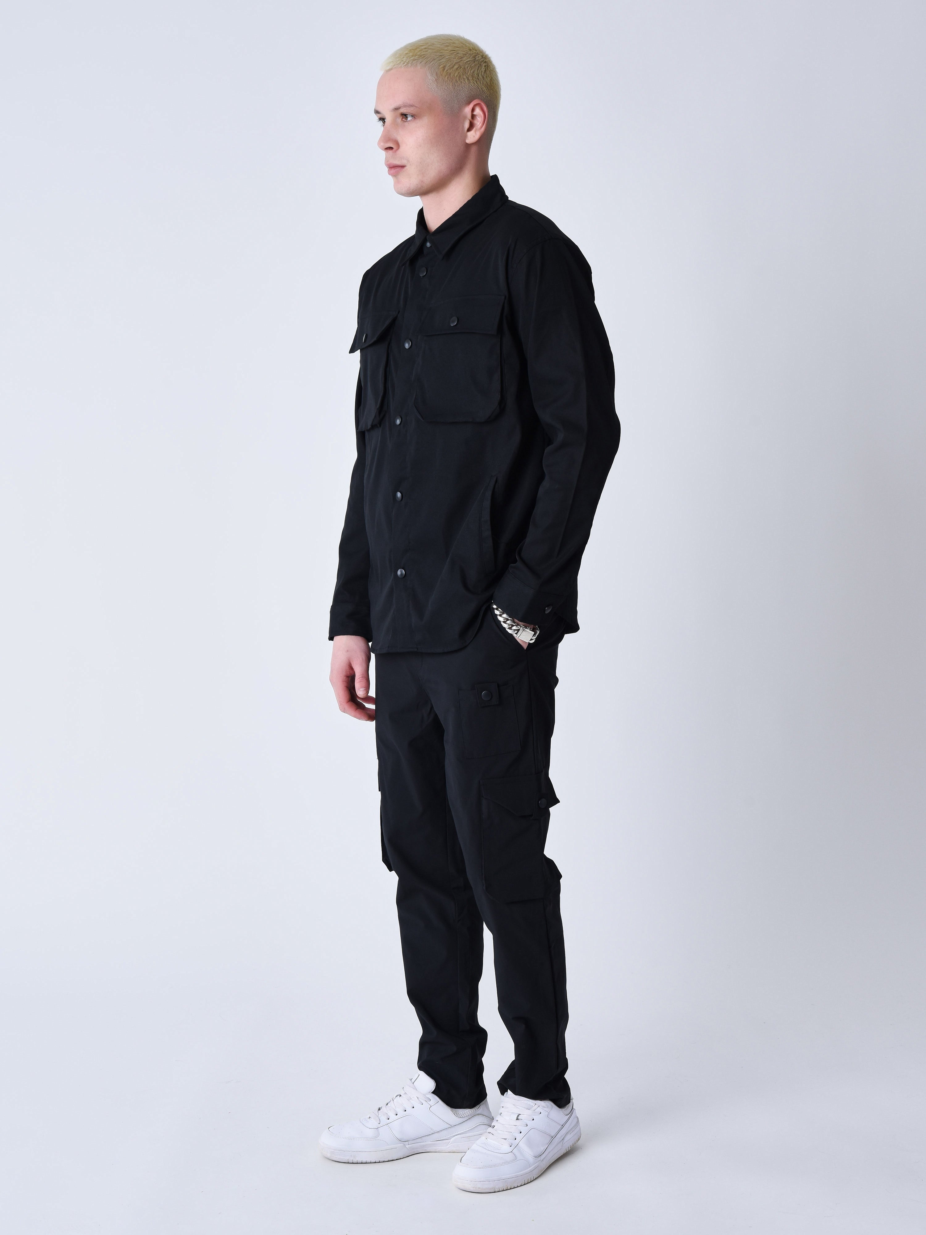 Basic overshirt with pockets-4