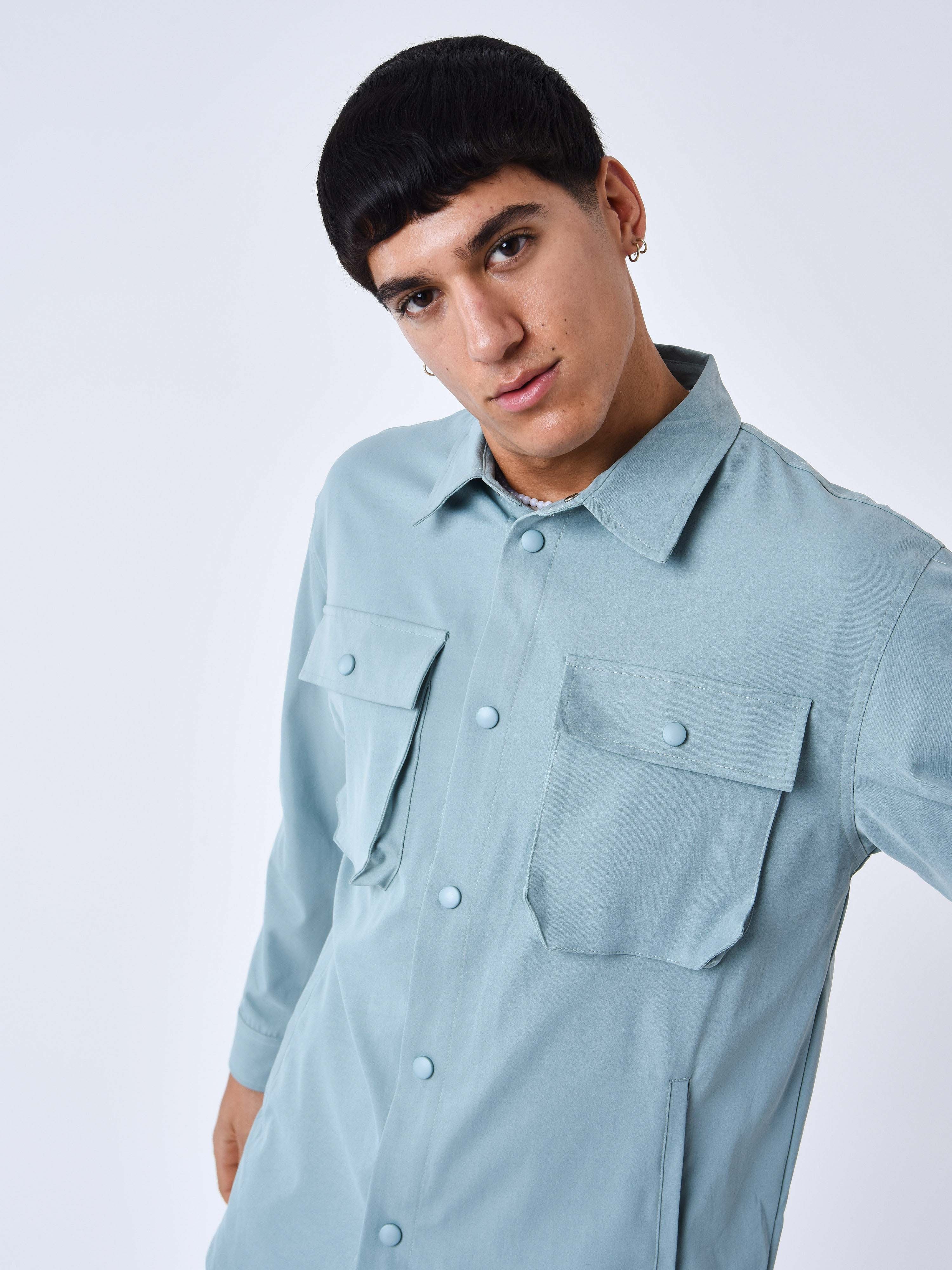 Basic overshirt with pockets-4