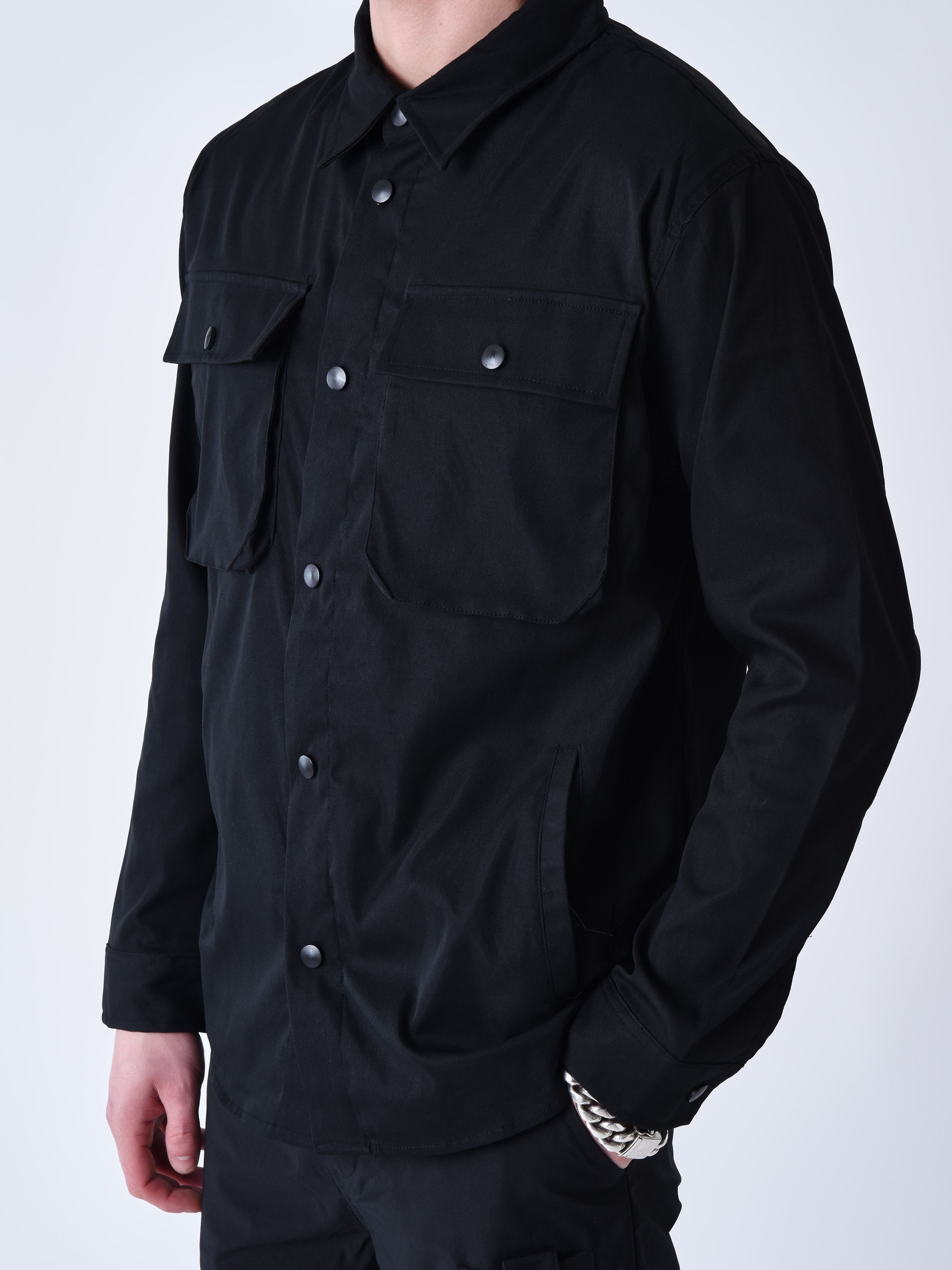 Basic overshirt with pockets-5