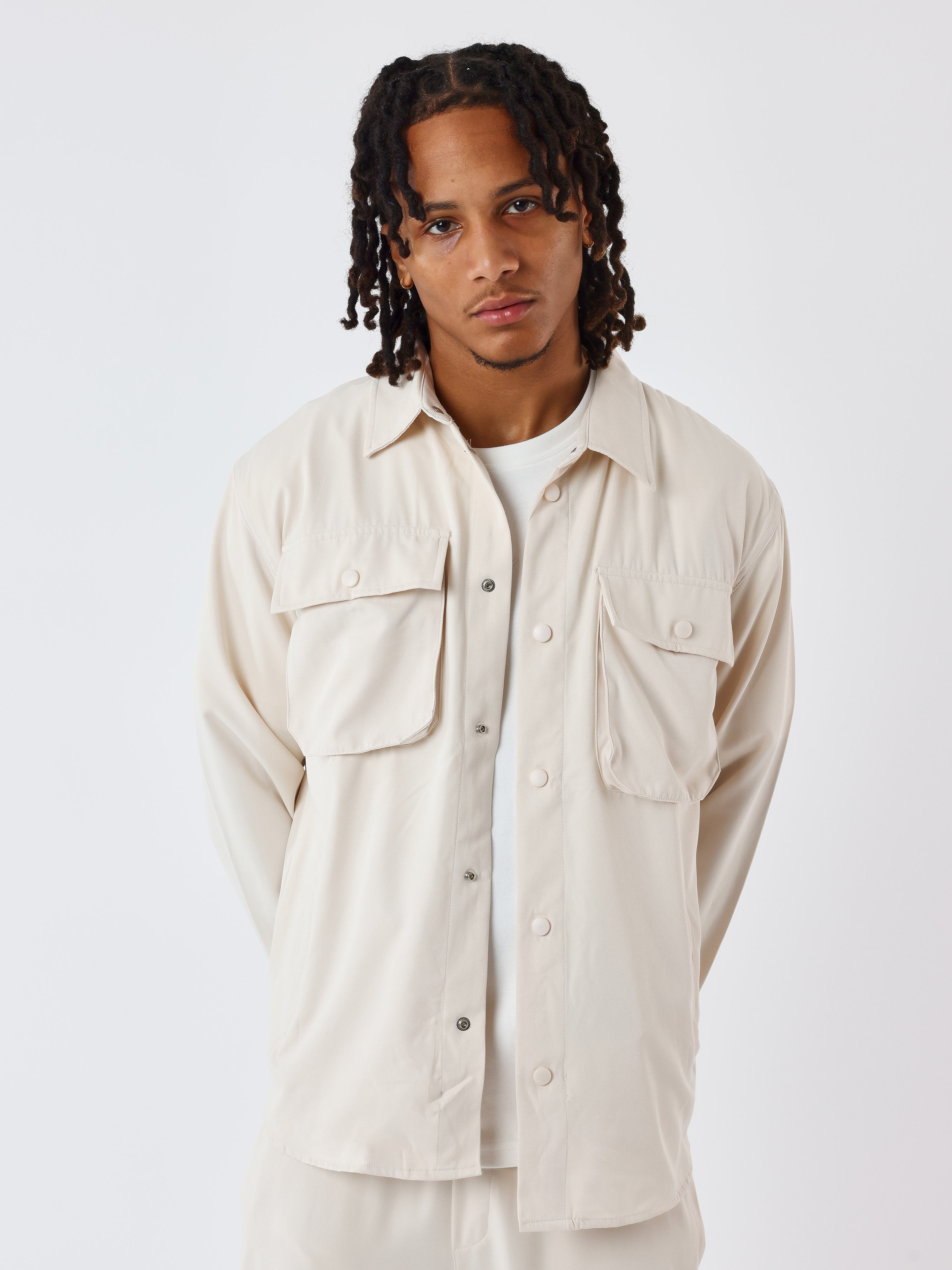 Basic overshirt with pockets-1