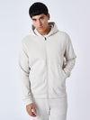 Enfärgad zip-up hoodie