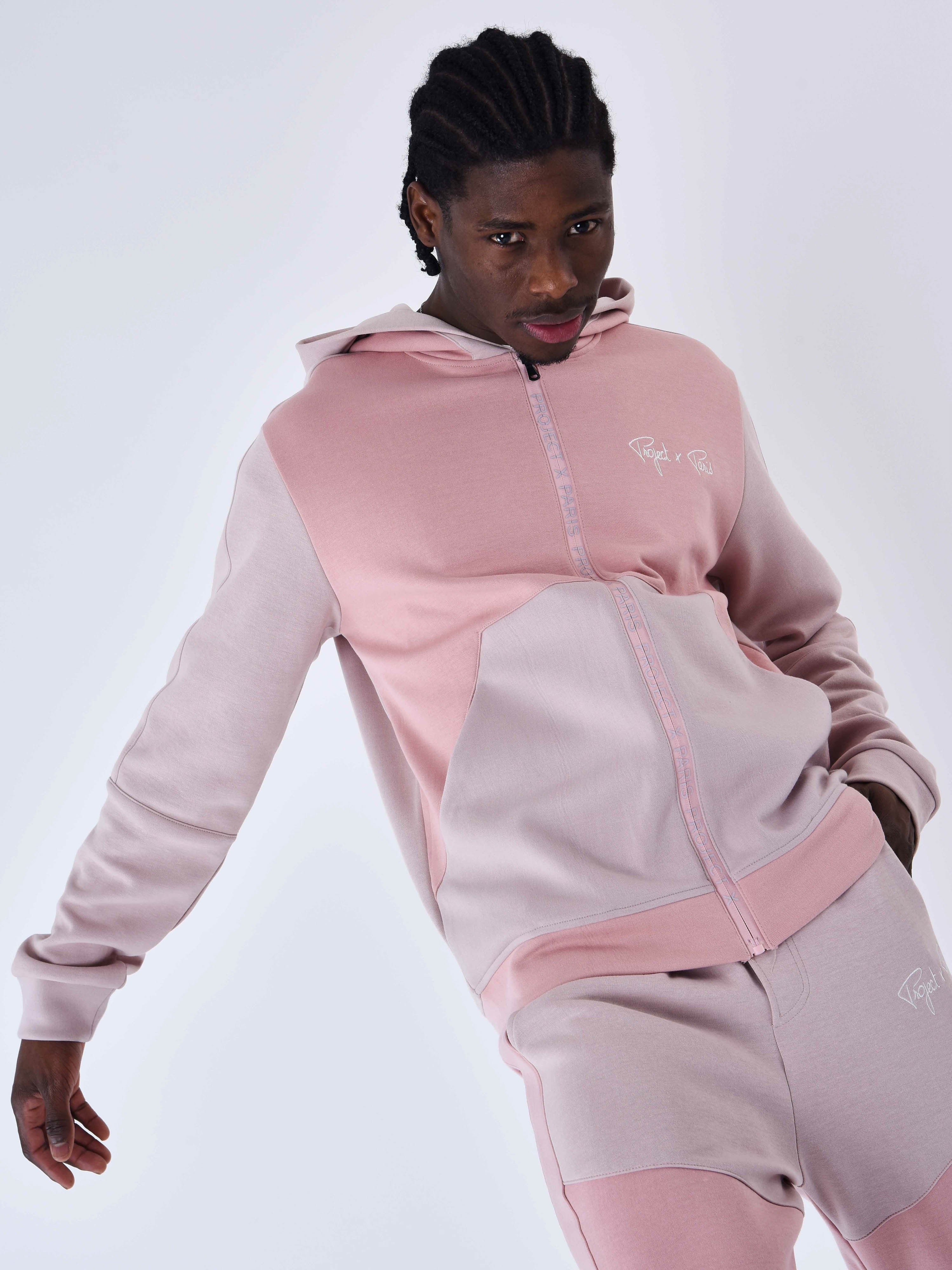 トップス trippie gluck coating hoodie archive Three Musketeers» Painted Distressed Light Grey Hoodie