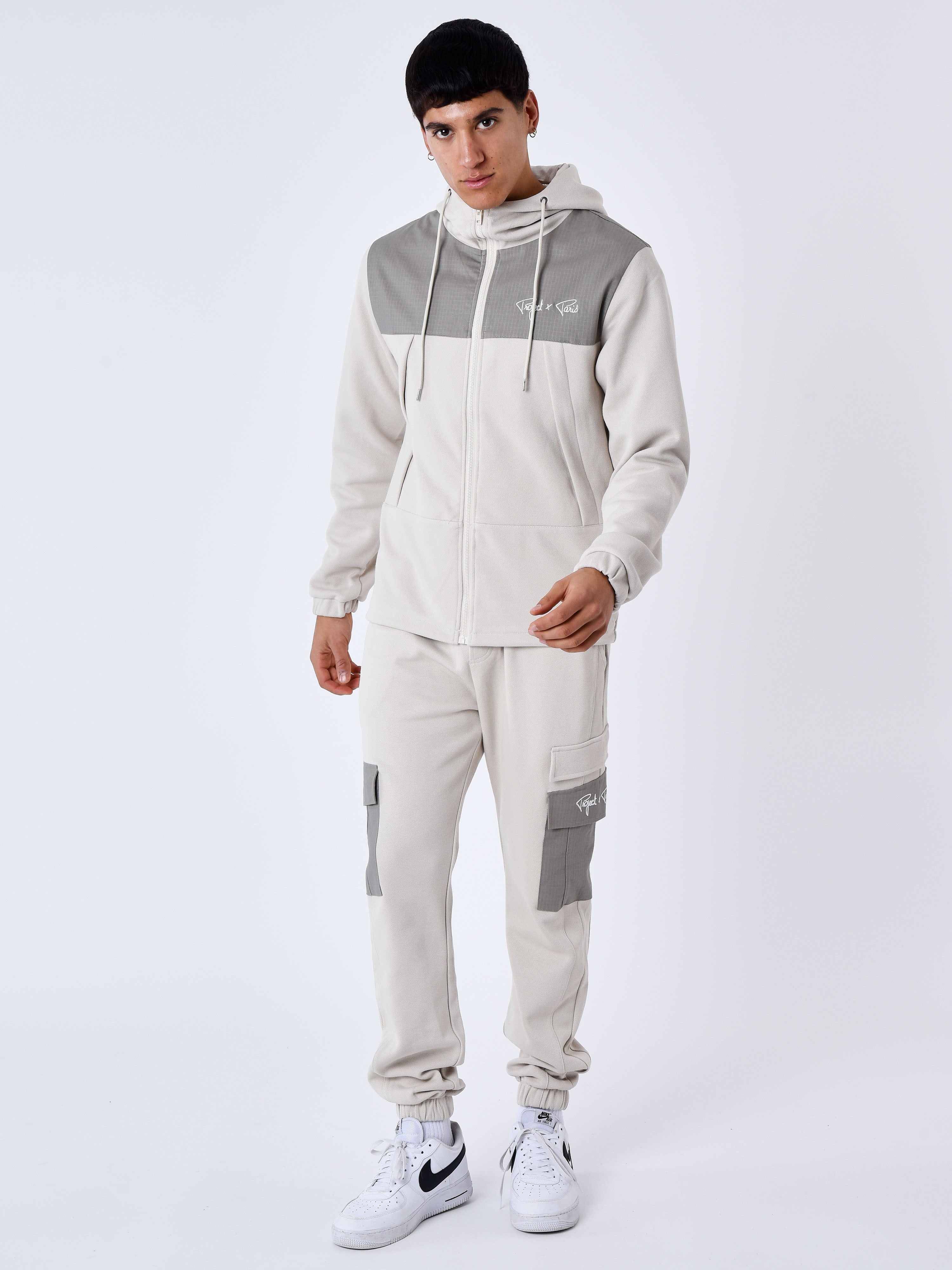 Bi-material jogging jacket-4