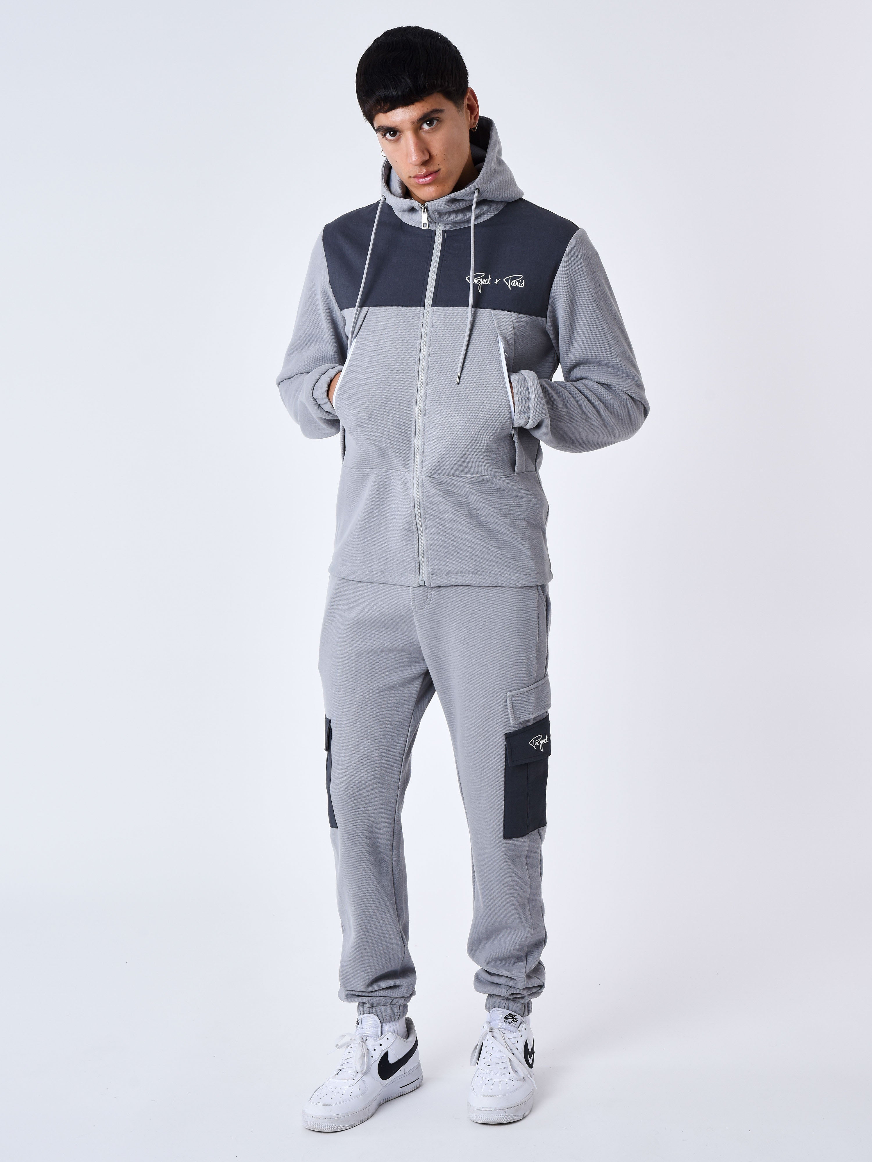 Bi-material jogging jacket-3