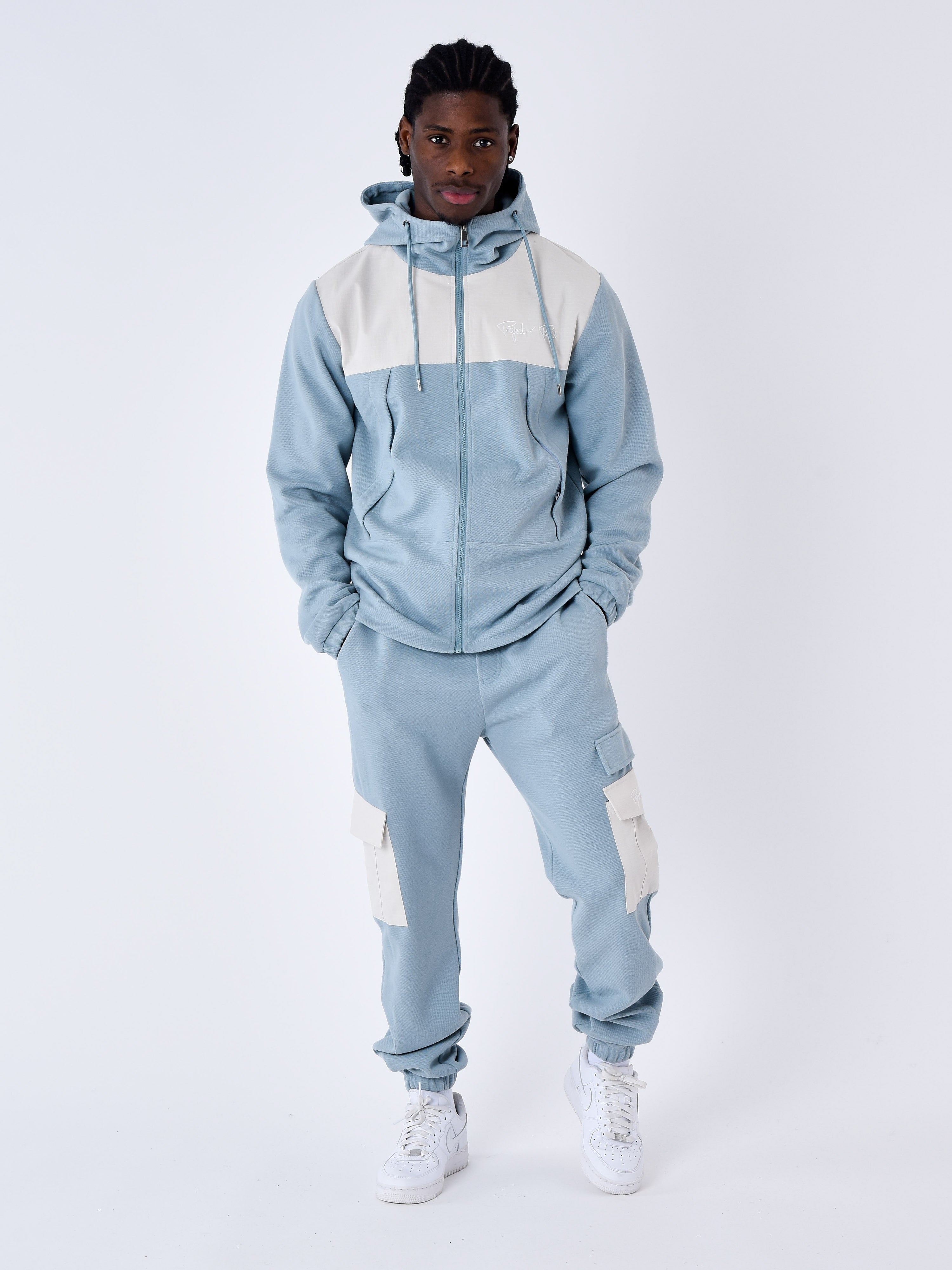 Bi-material jogging jacket-3