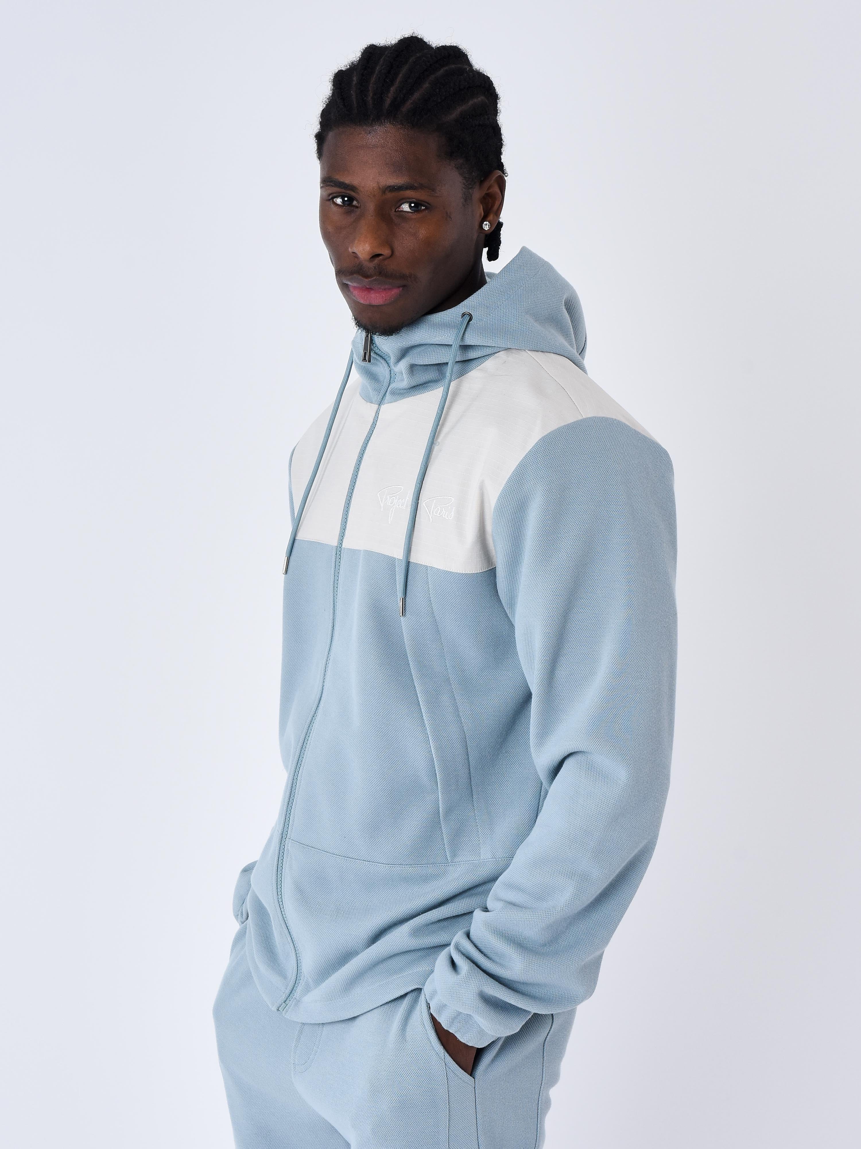 Bi-material jogging jacket-4