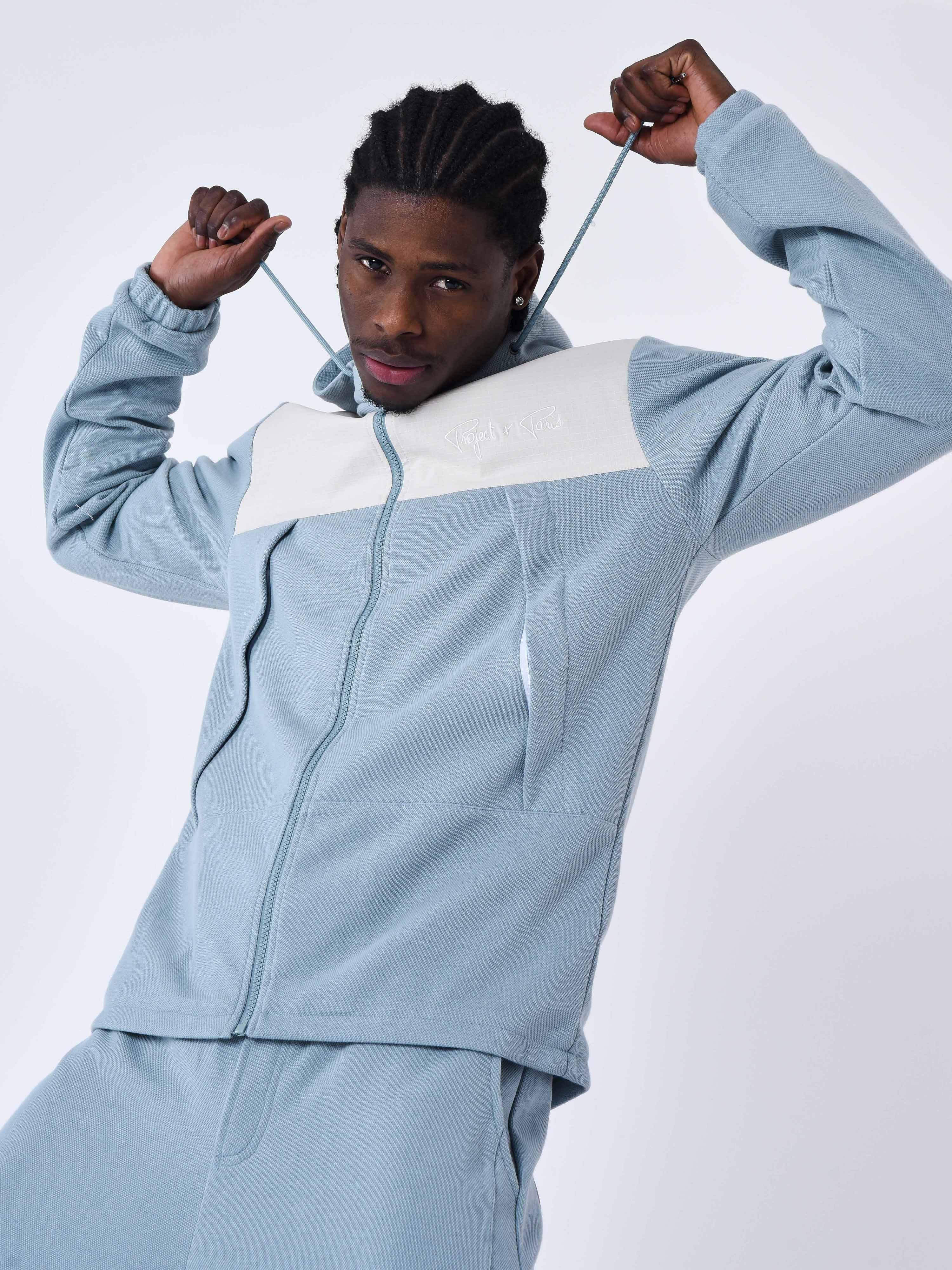 Bi-material jogging jacket-1