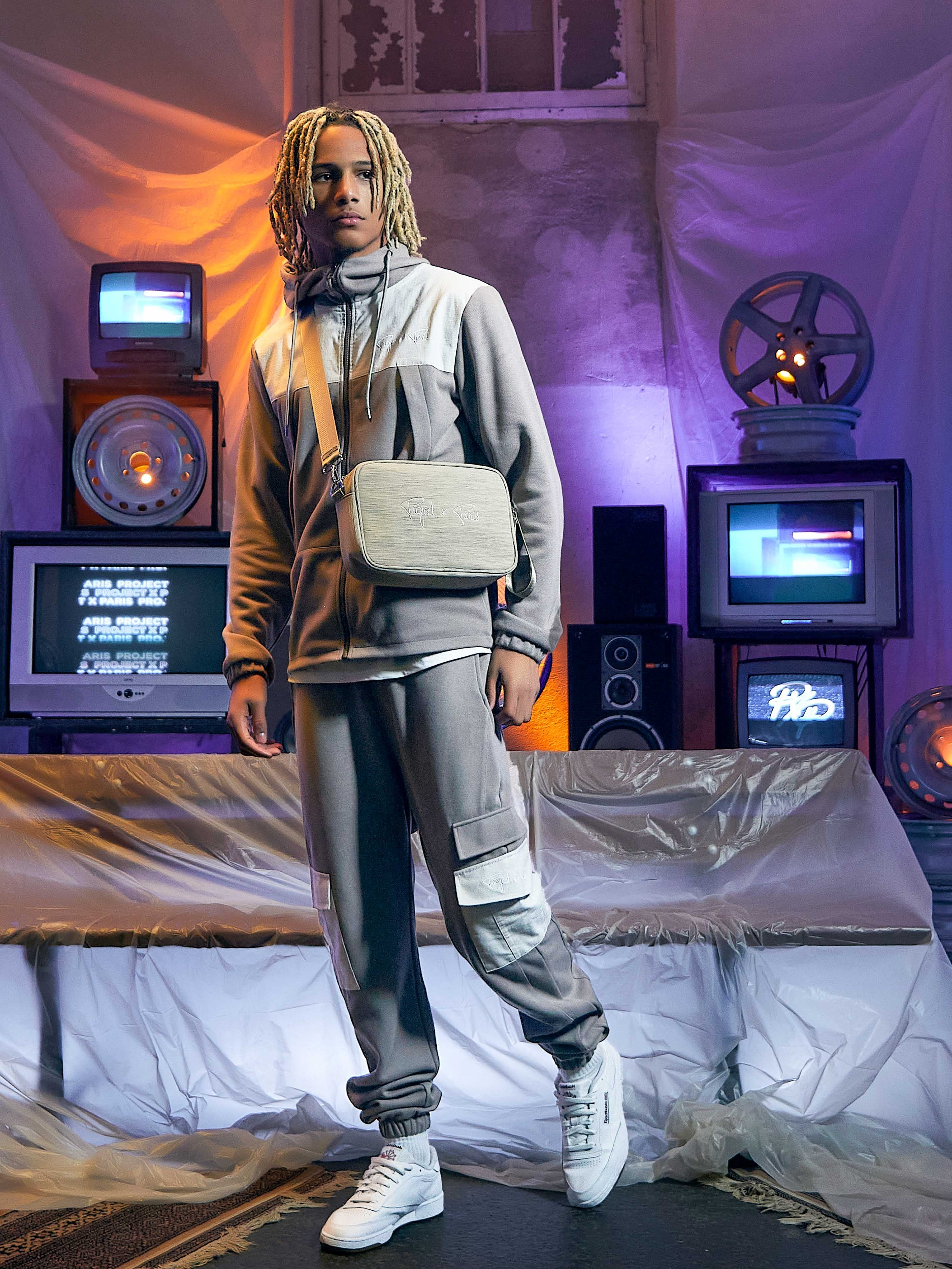 Bi-material jogging jacket-2