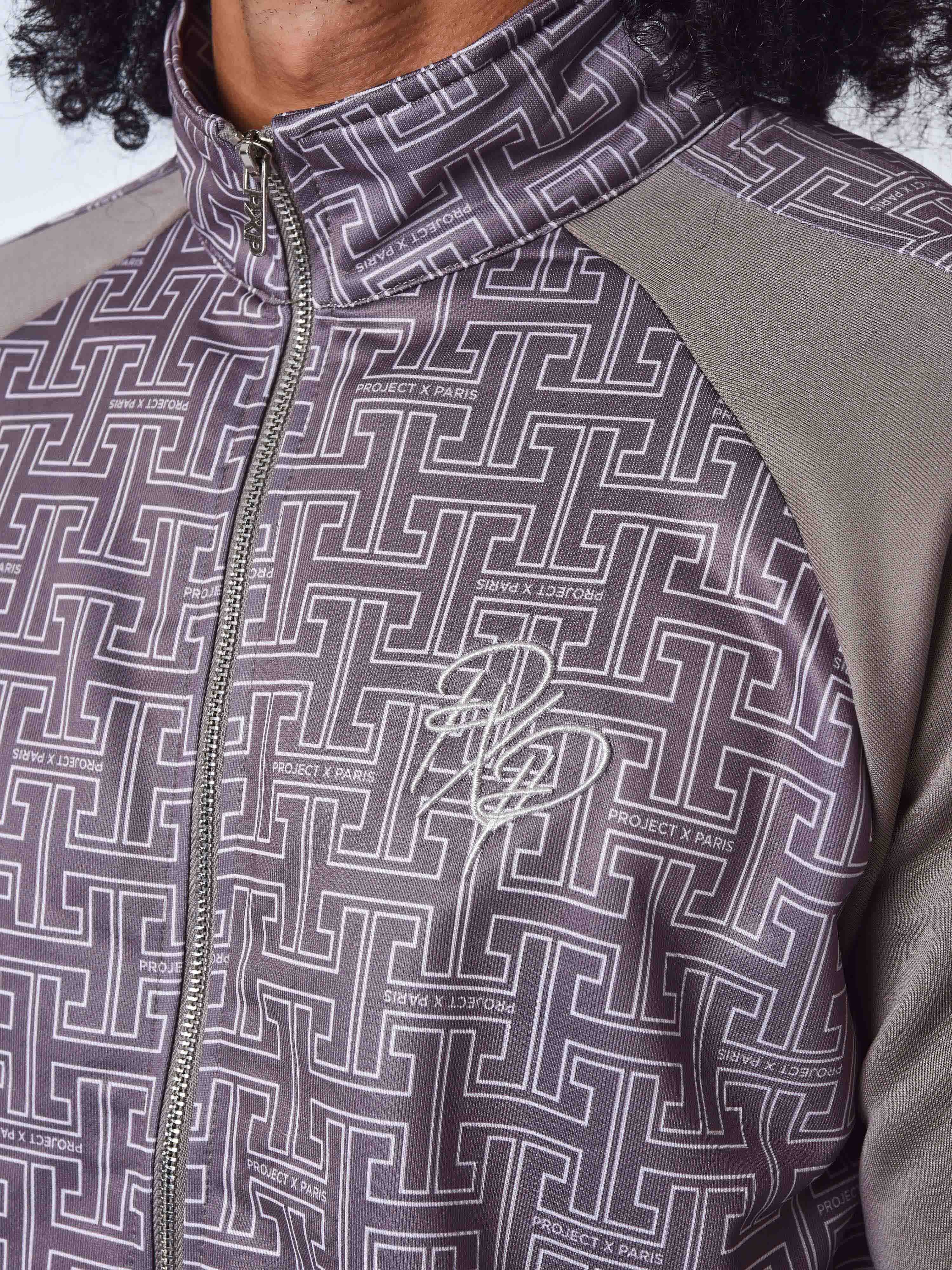 Jacke mit all-over Labyrinthmuster-5