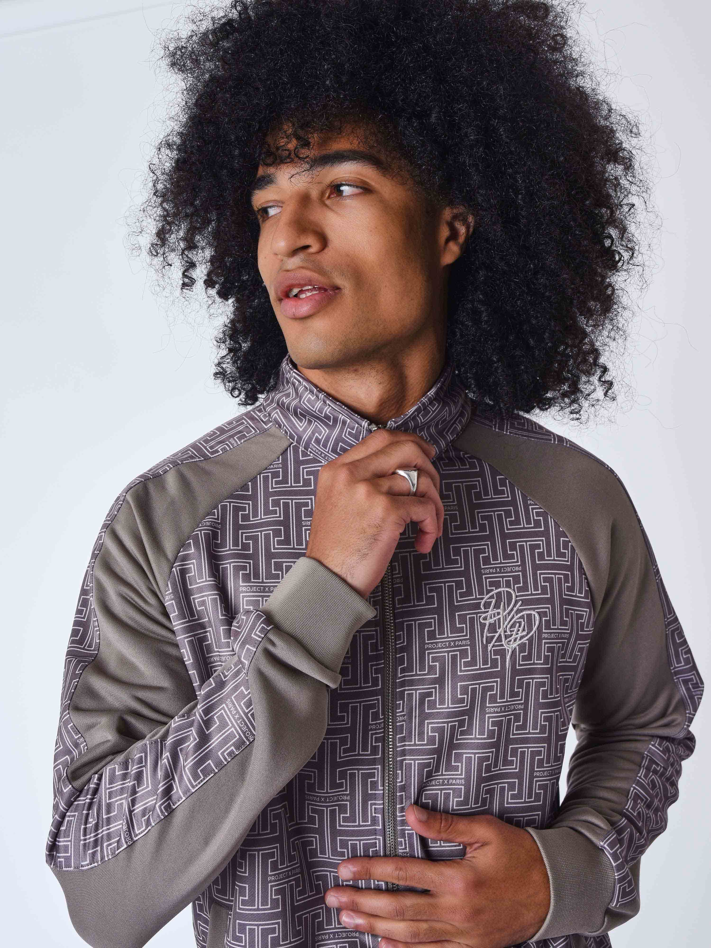 Jacke mit all-over Labyrinthmuster-4