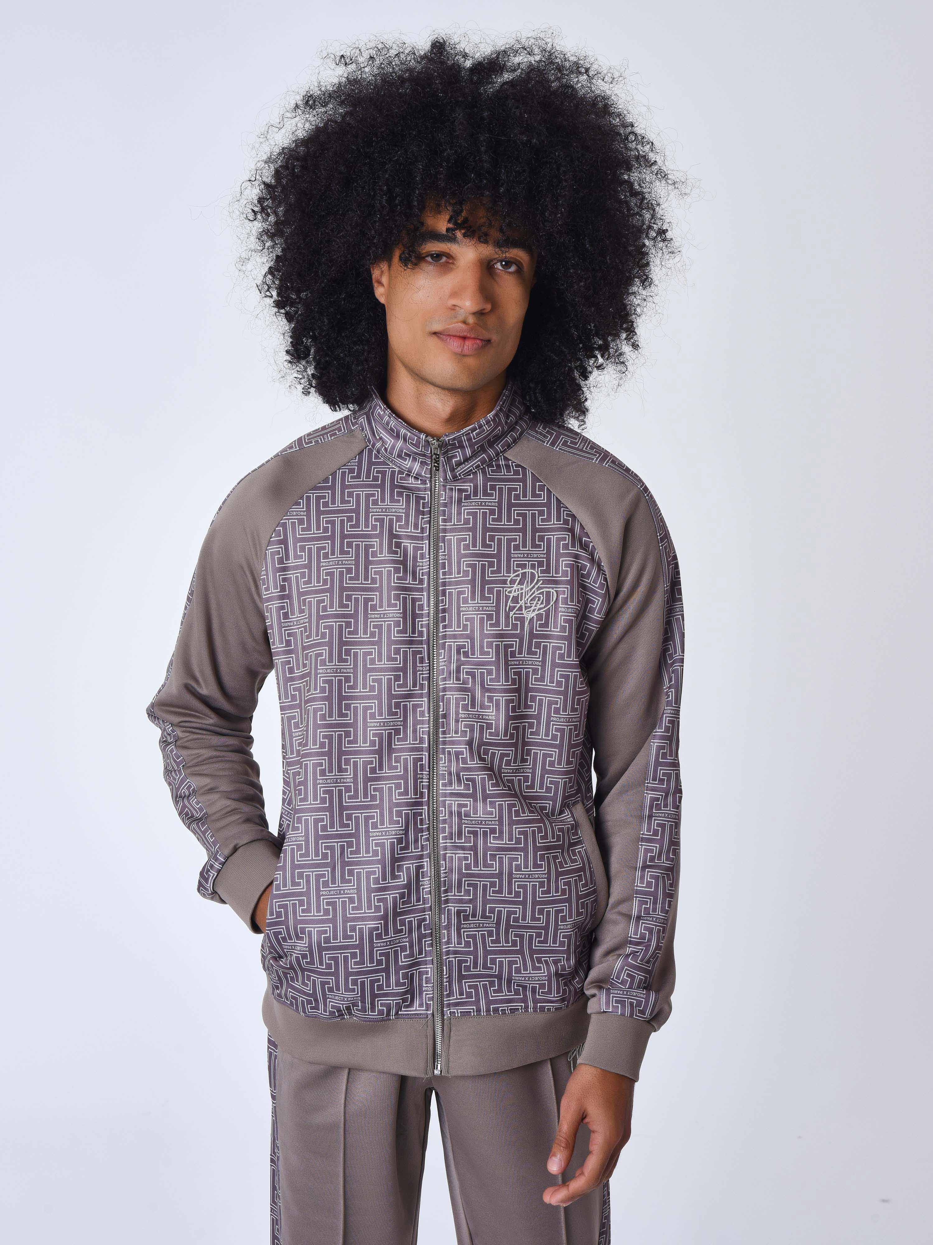 Jacke mit all-over Labyrinthmuster-1