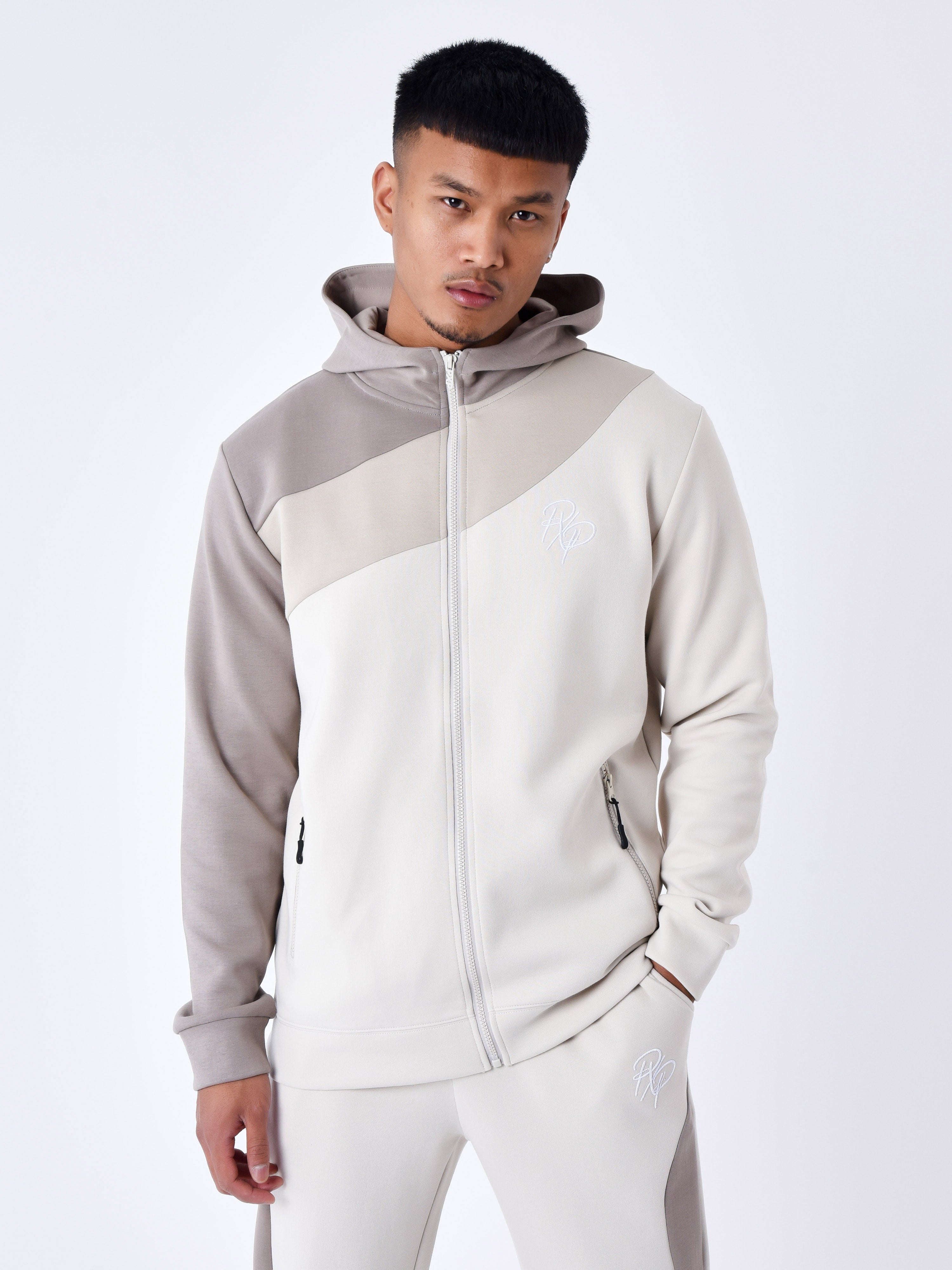 Sweat à Capuche zippé colorblock-1