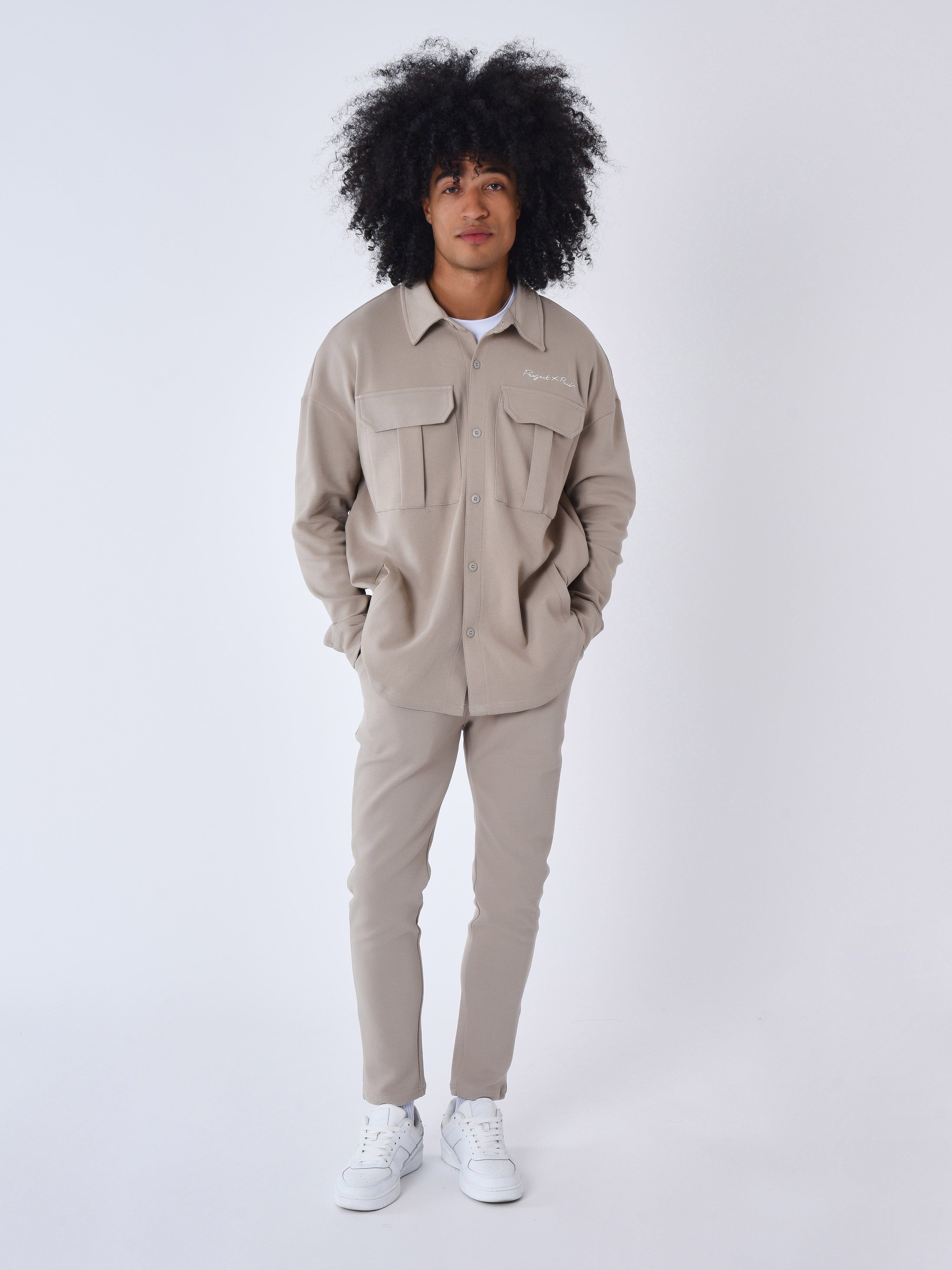 Corduroy overshirt with pockets-3