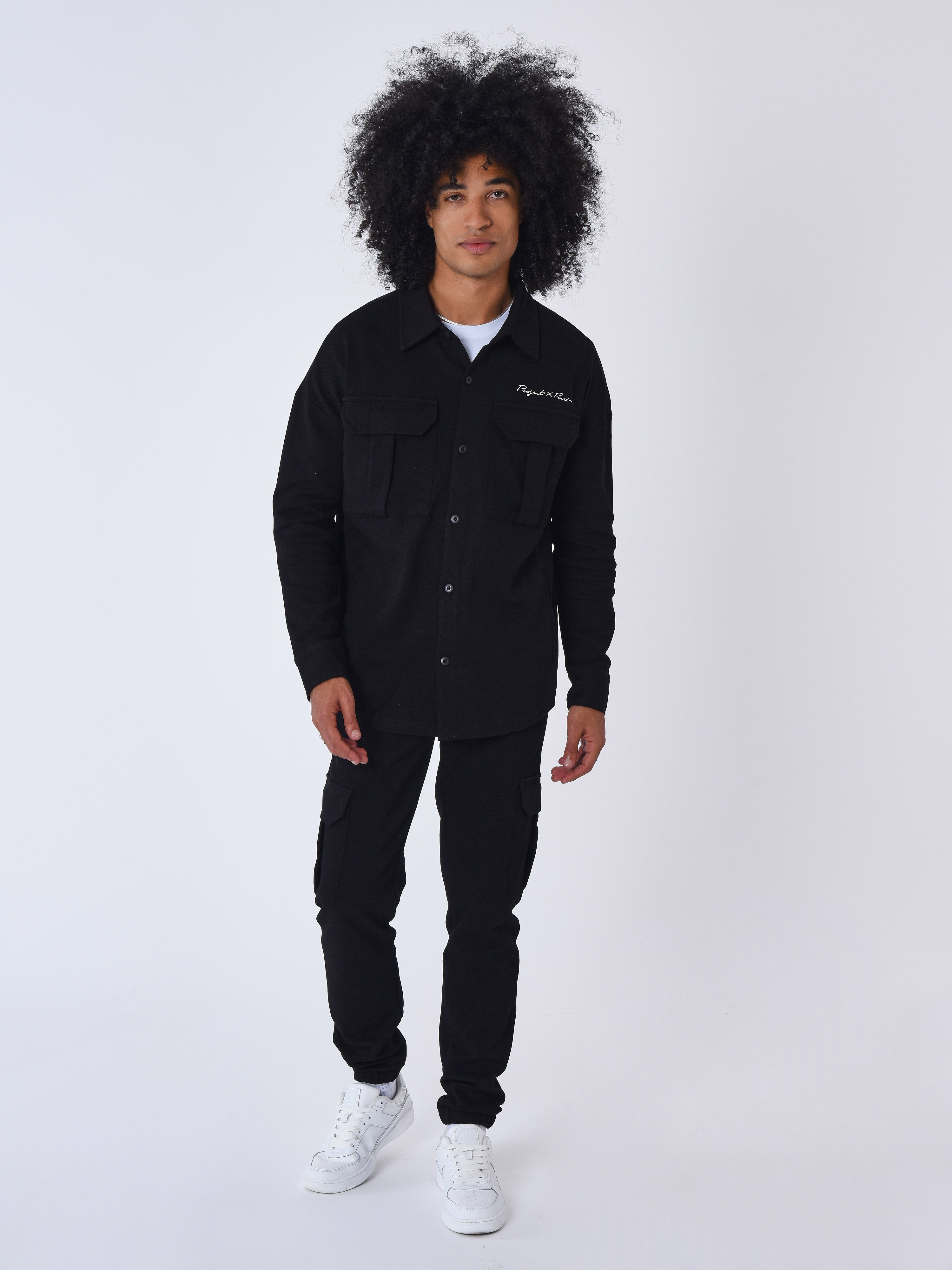 Corduroy overshirt with pockets-5