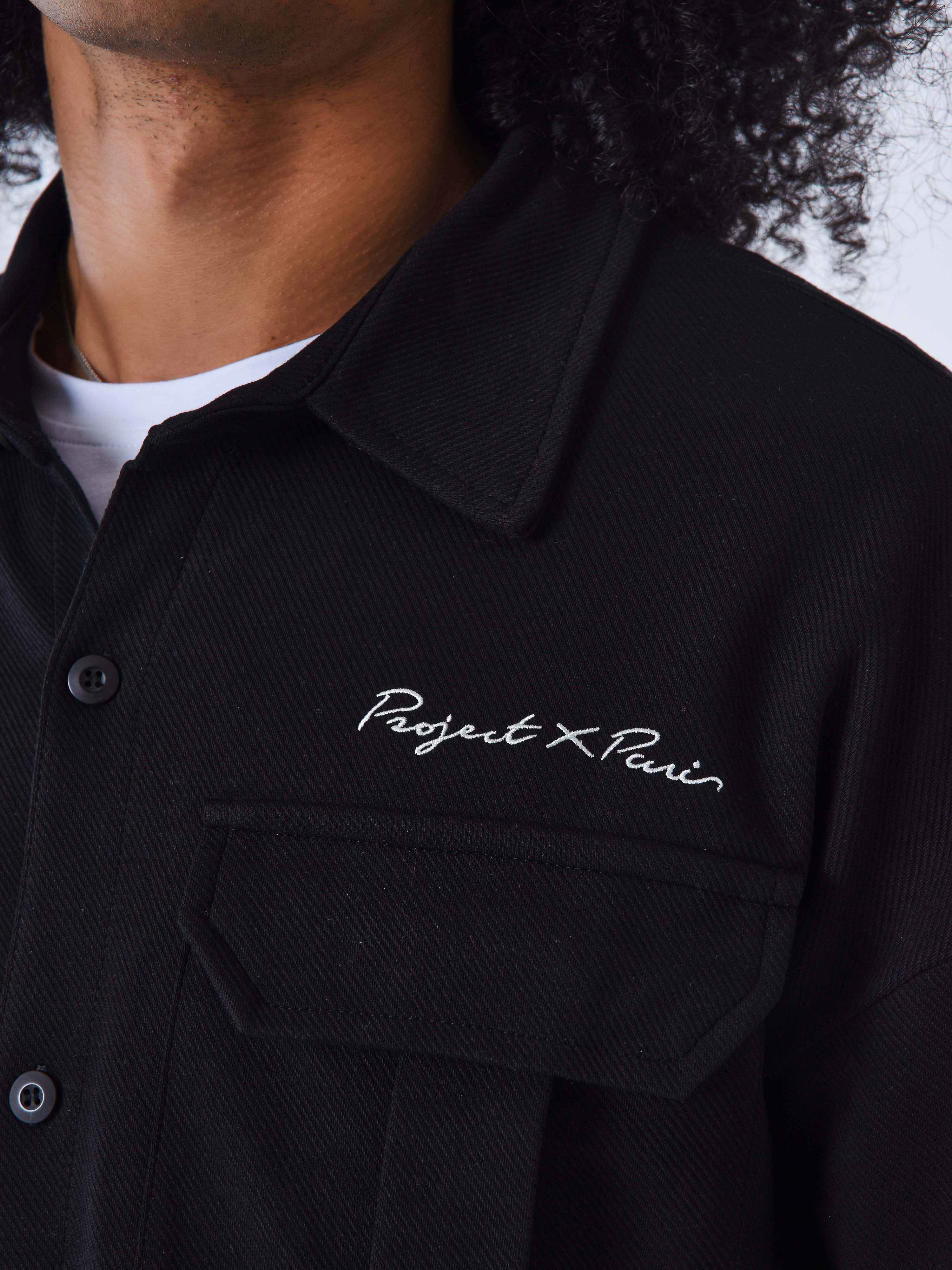 Corduroy overshirt with pockets-3