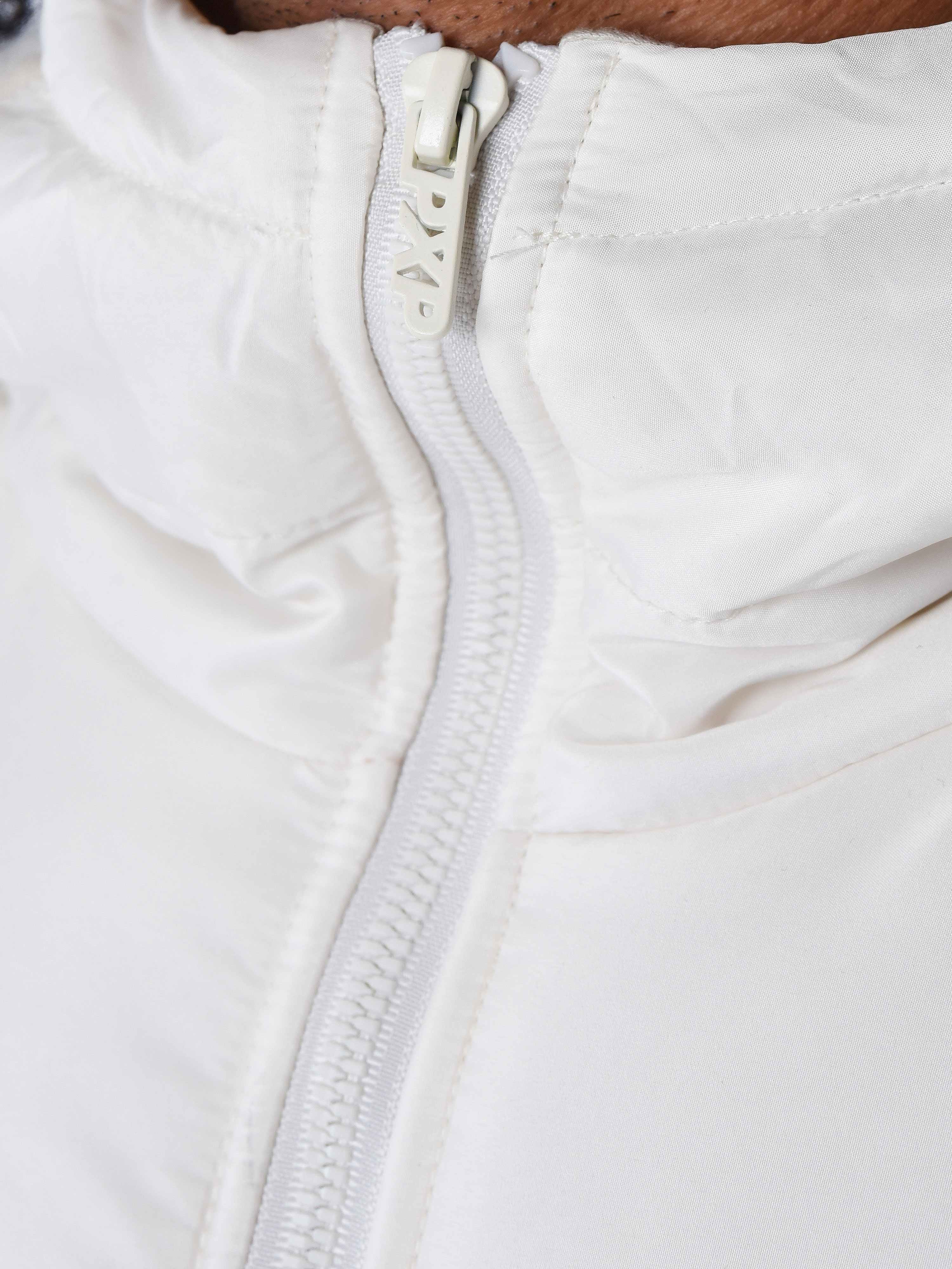 Zip-up hoodie with two-tone panel-4