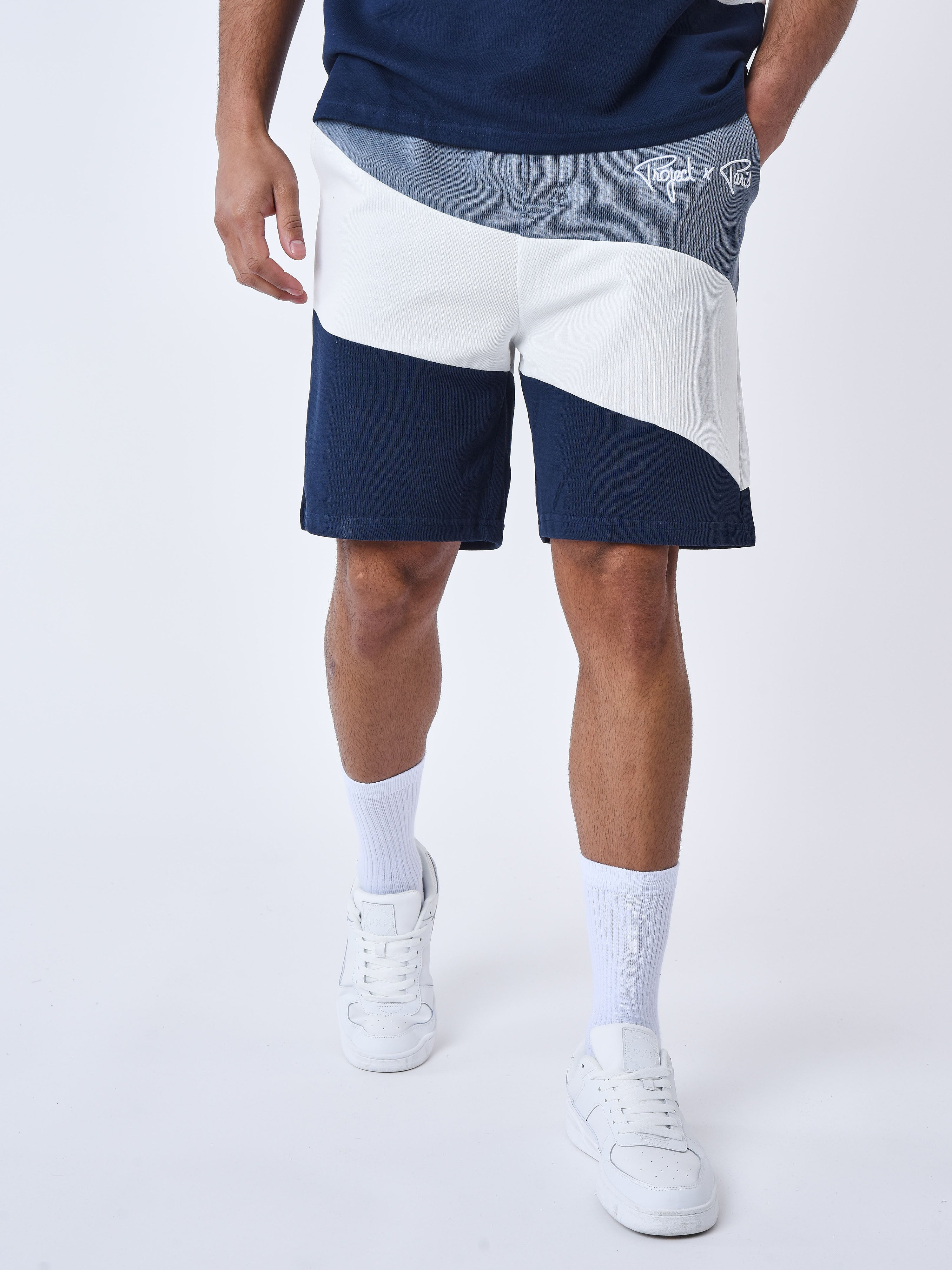 Tricolor Mesh Style Shorts-3