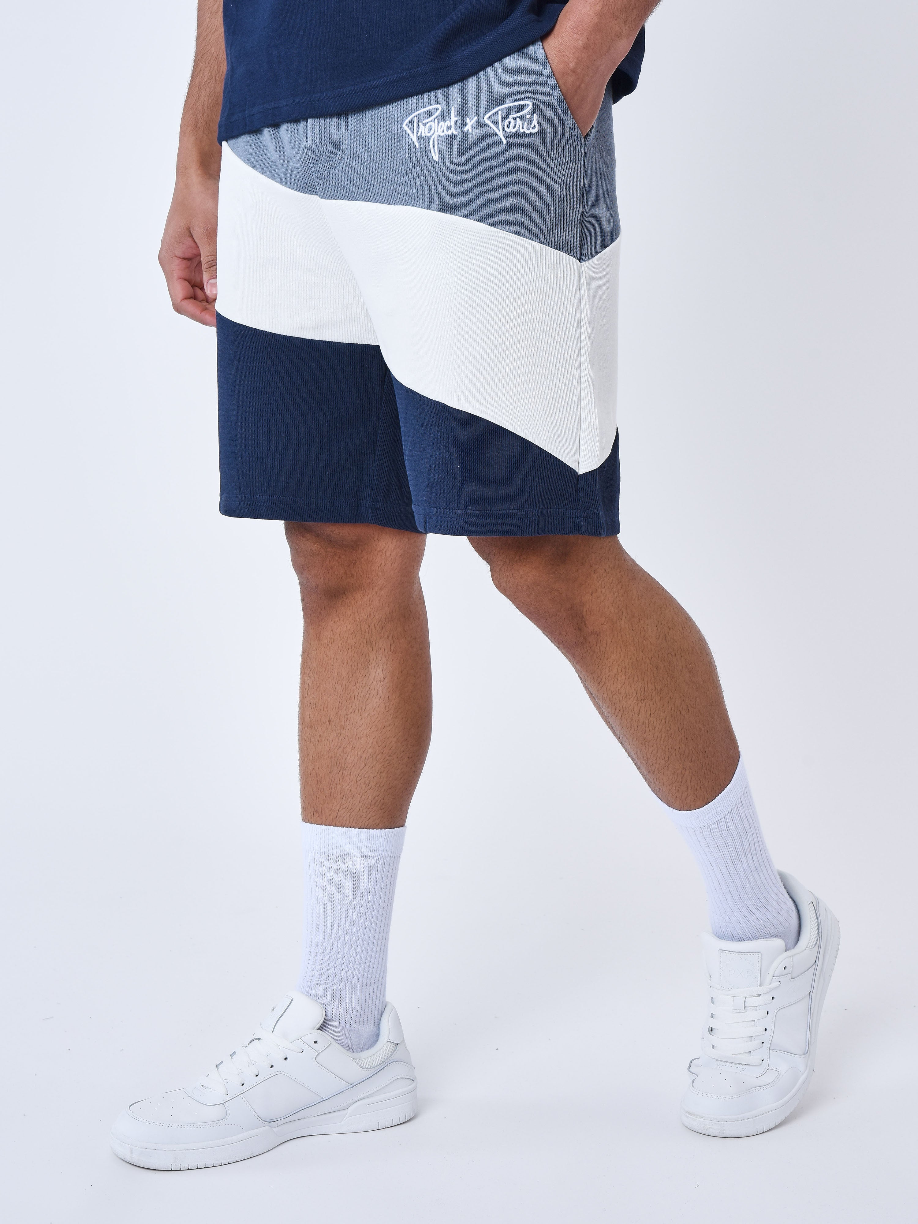 Tricolor Mesh Style Shorts-5