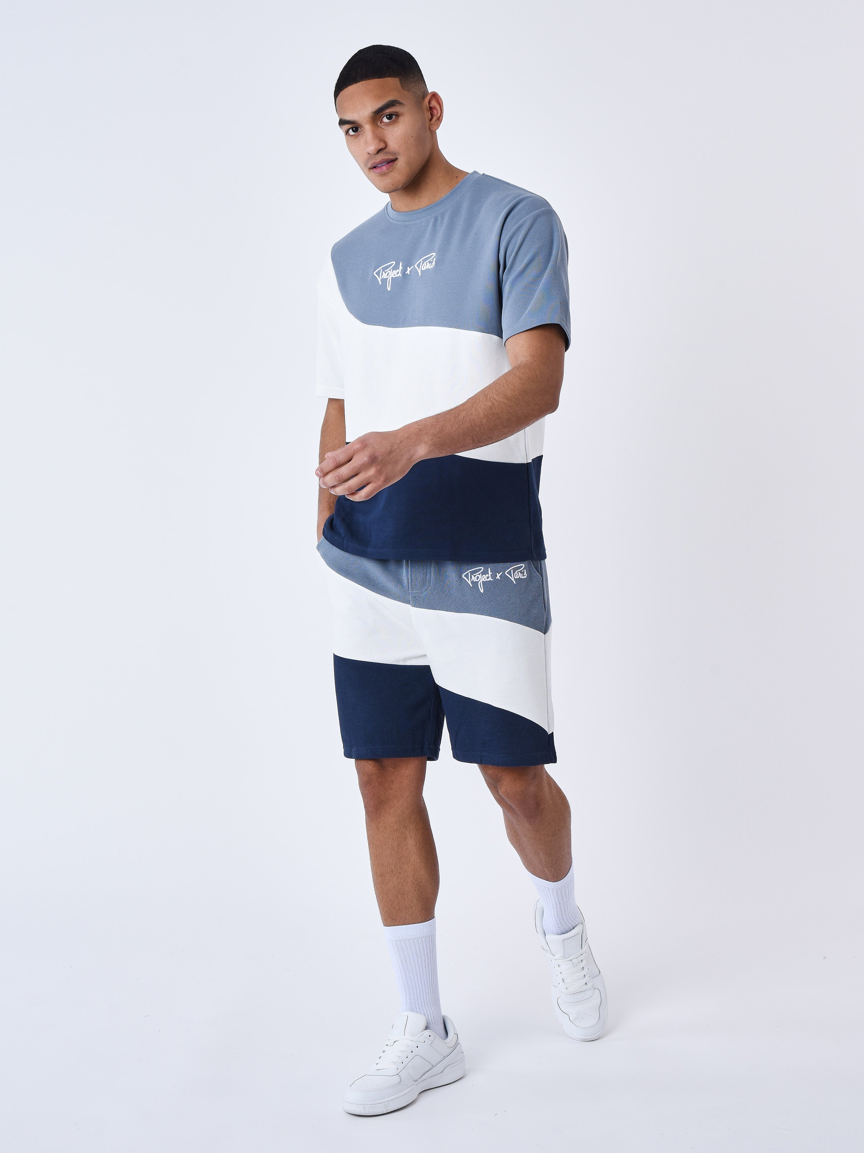 Tricolor Mesh Style Shorts-4