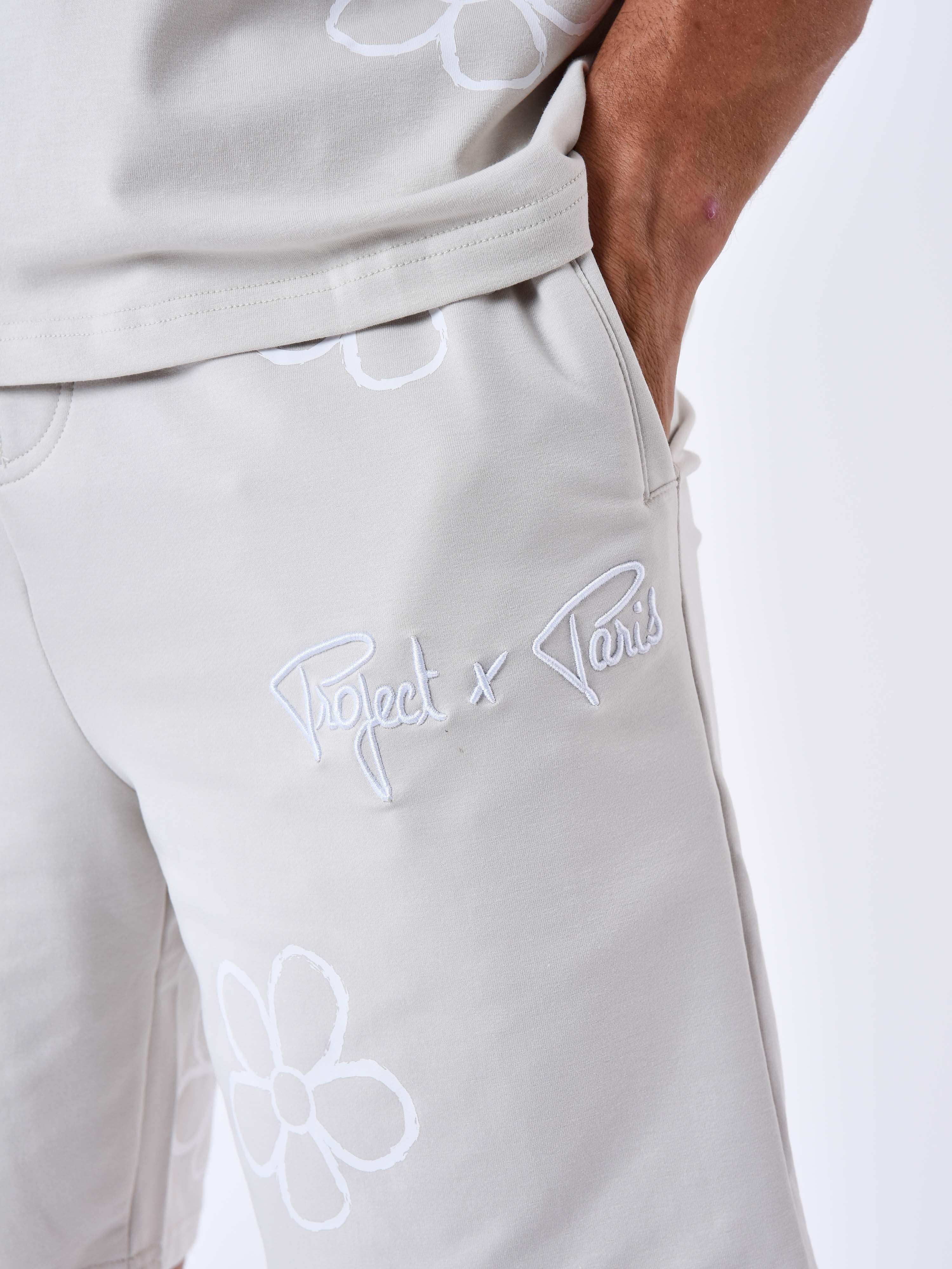 All over floral sketch Shorts-6