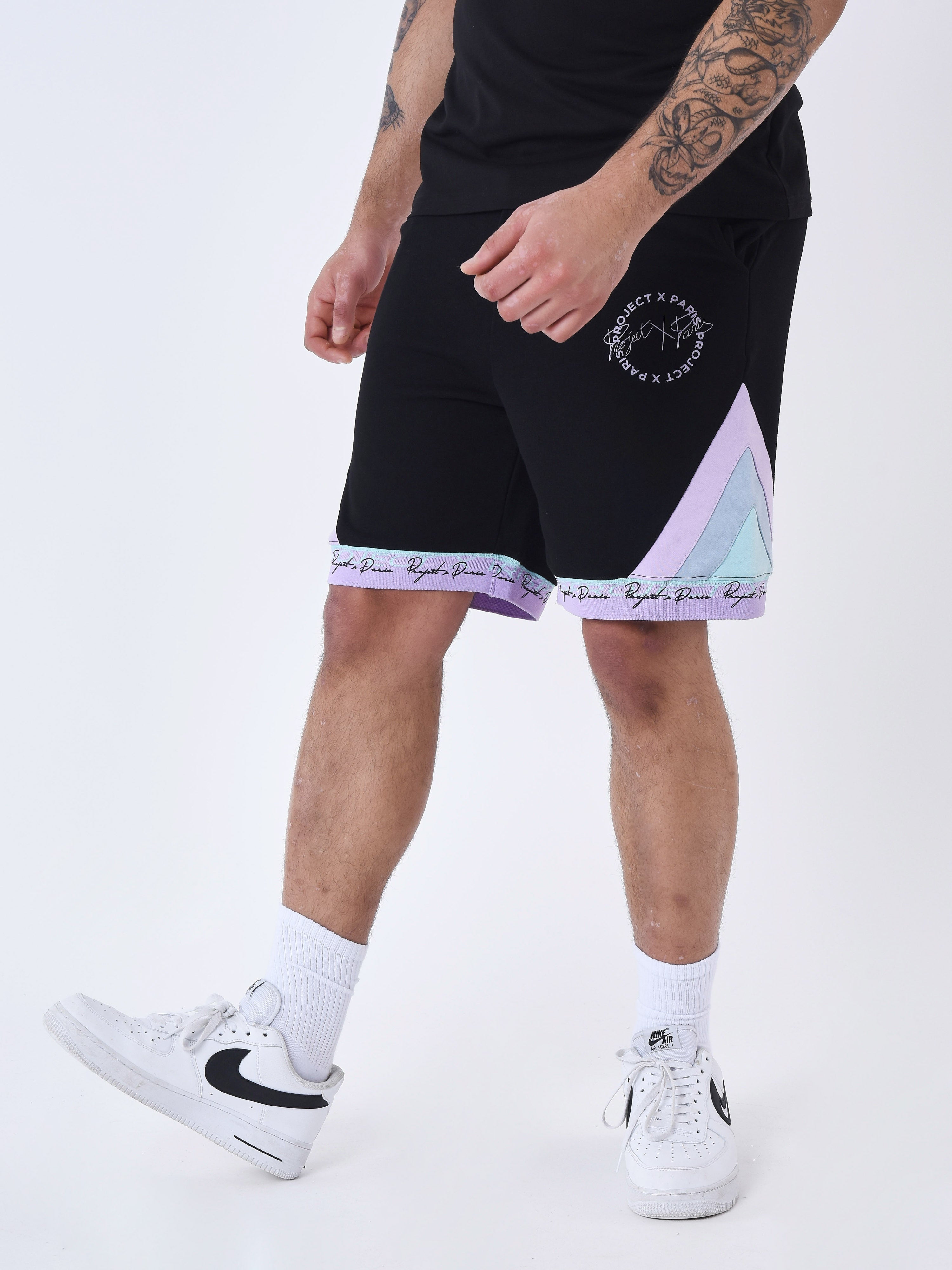 Color Block Shorts-3