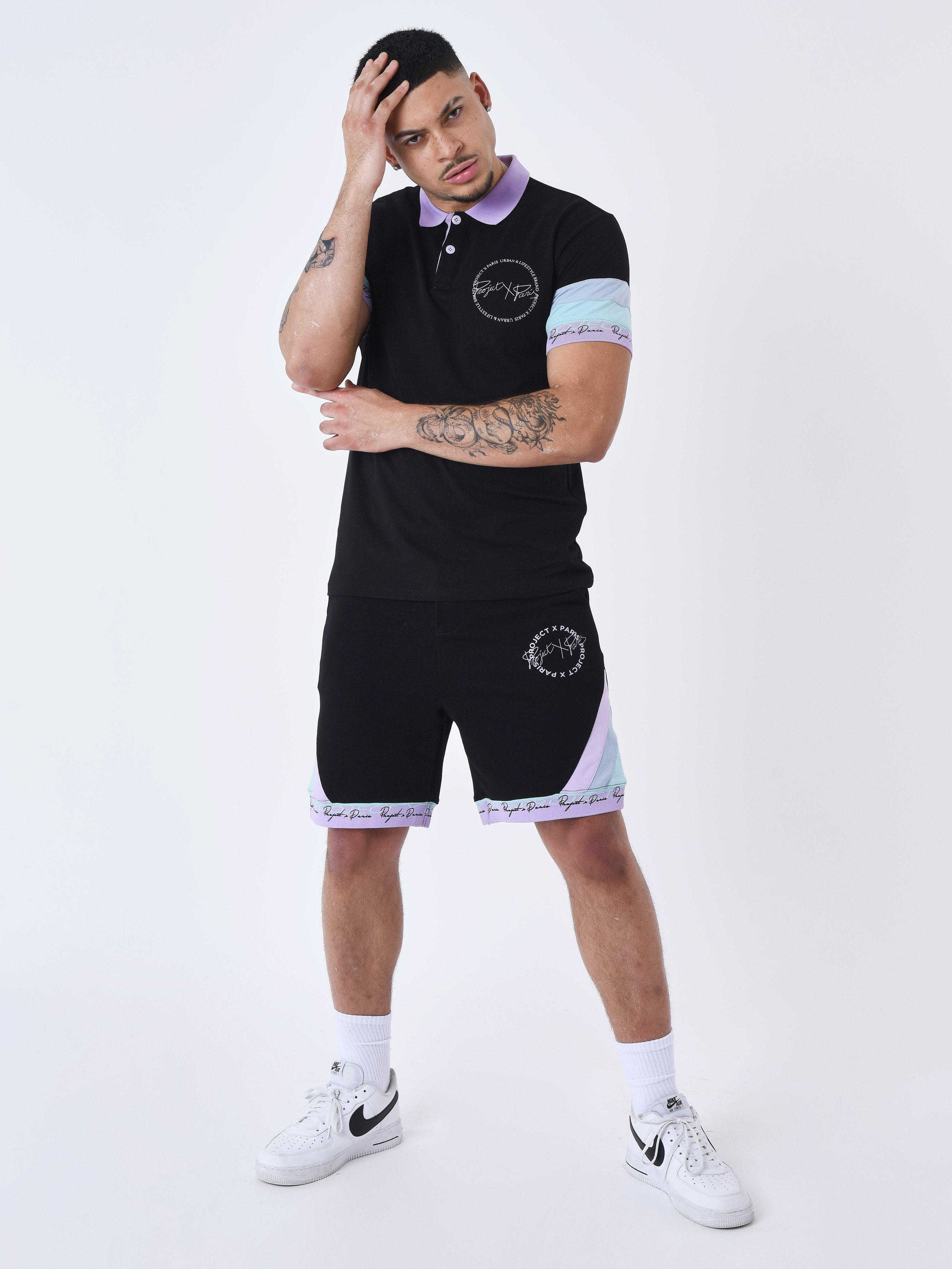 Color Block Shorts-1