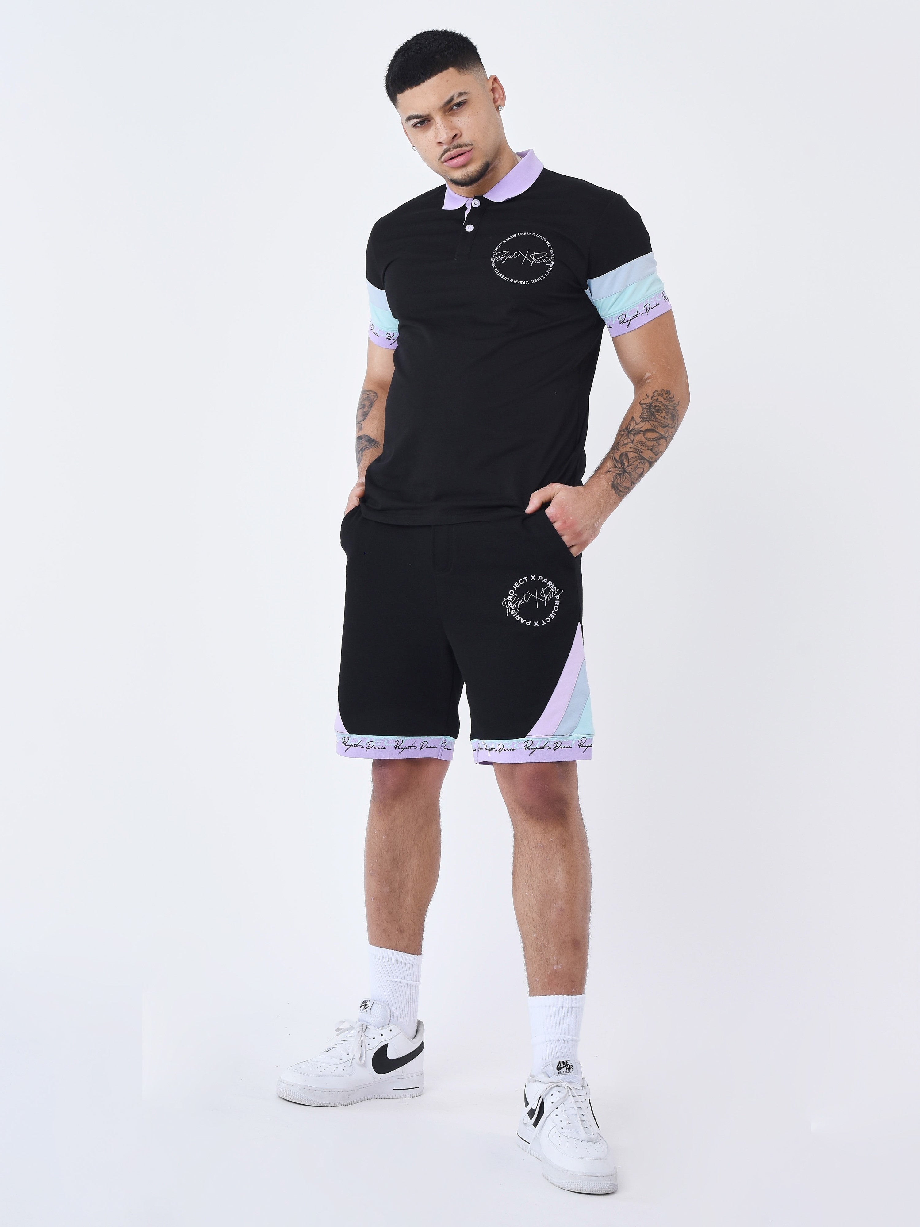 Color Block Shorts-6