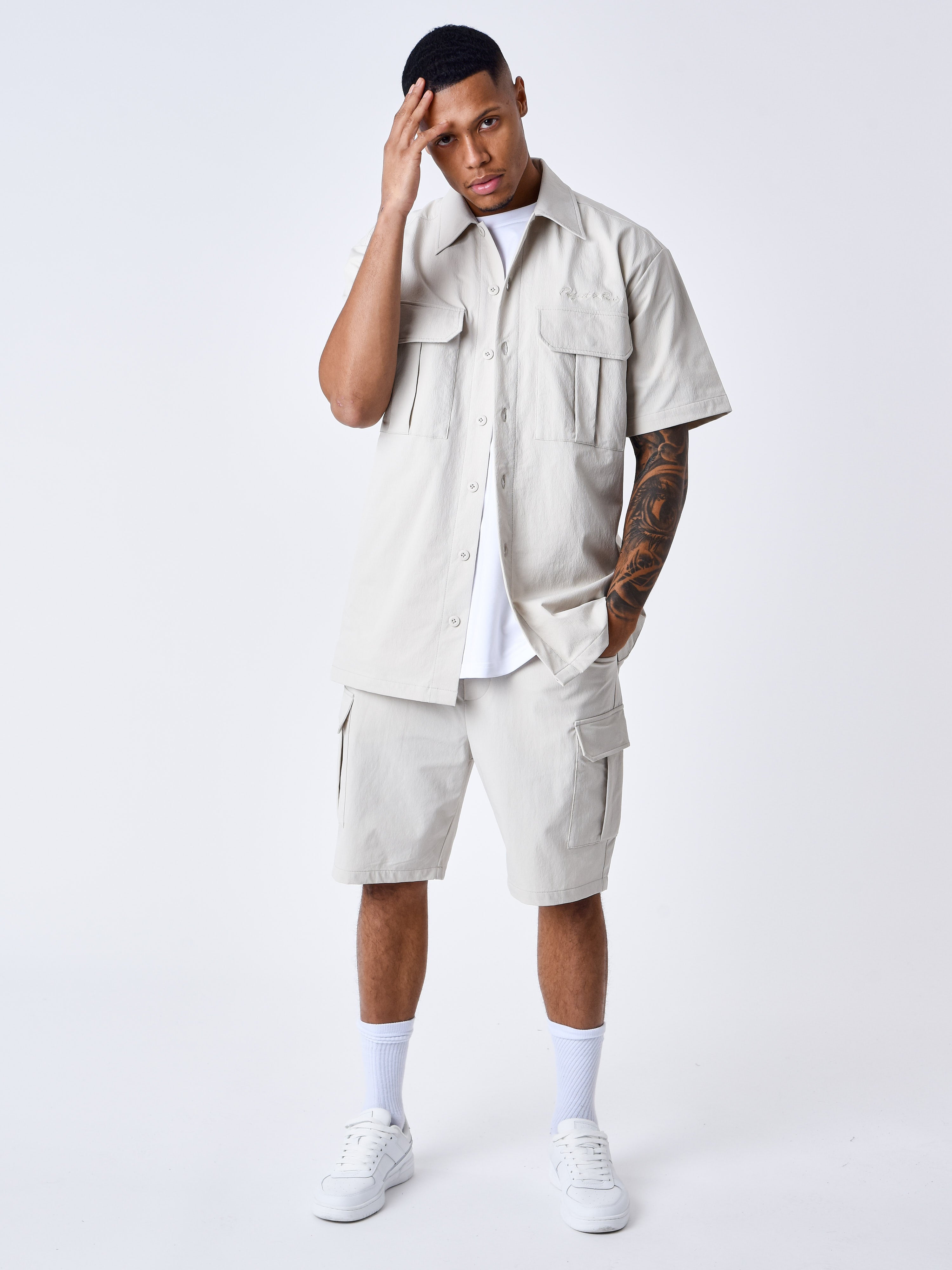 Short tinta unita strutturato-12