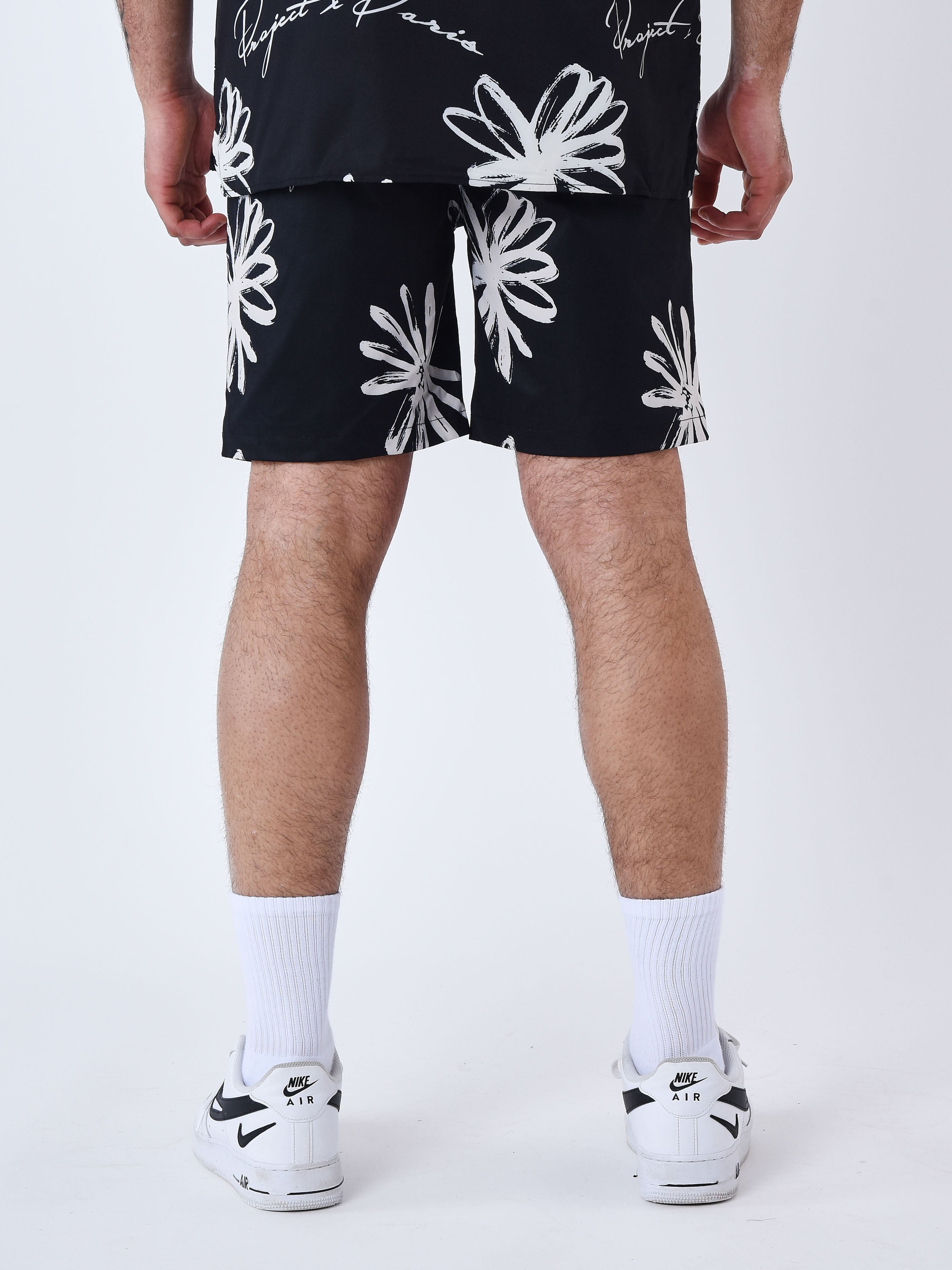 All over floral sketch Shorts-6