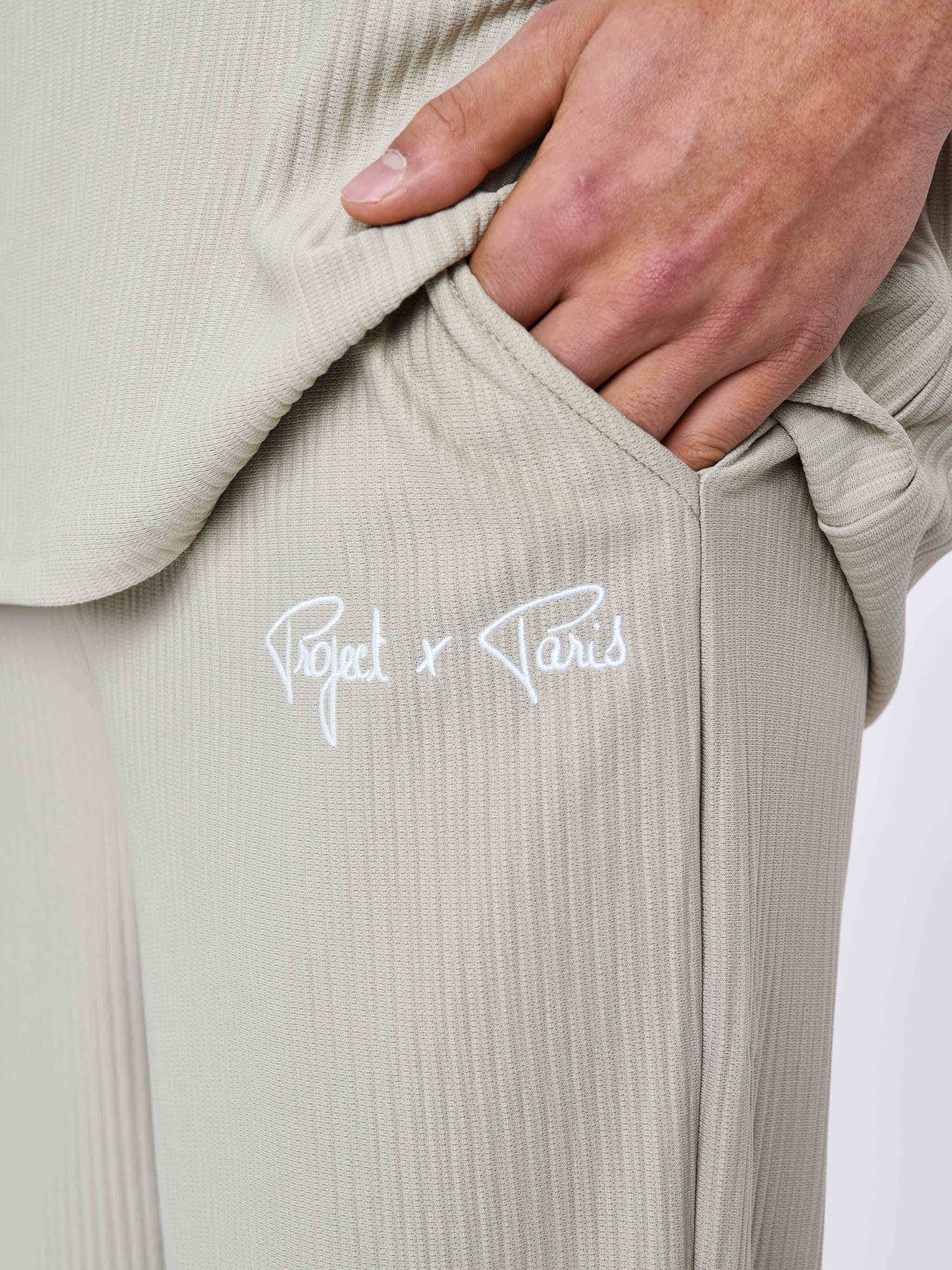 Textured plain shorts-6