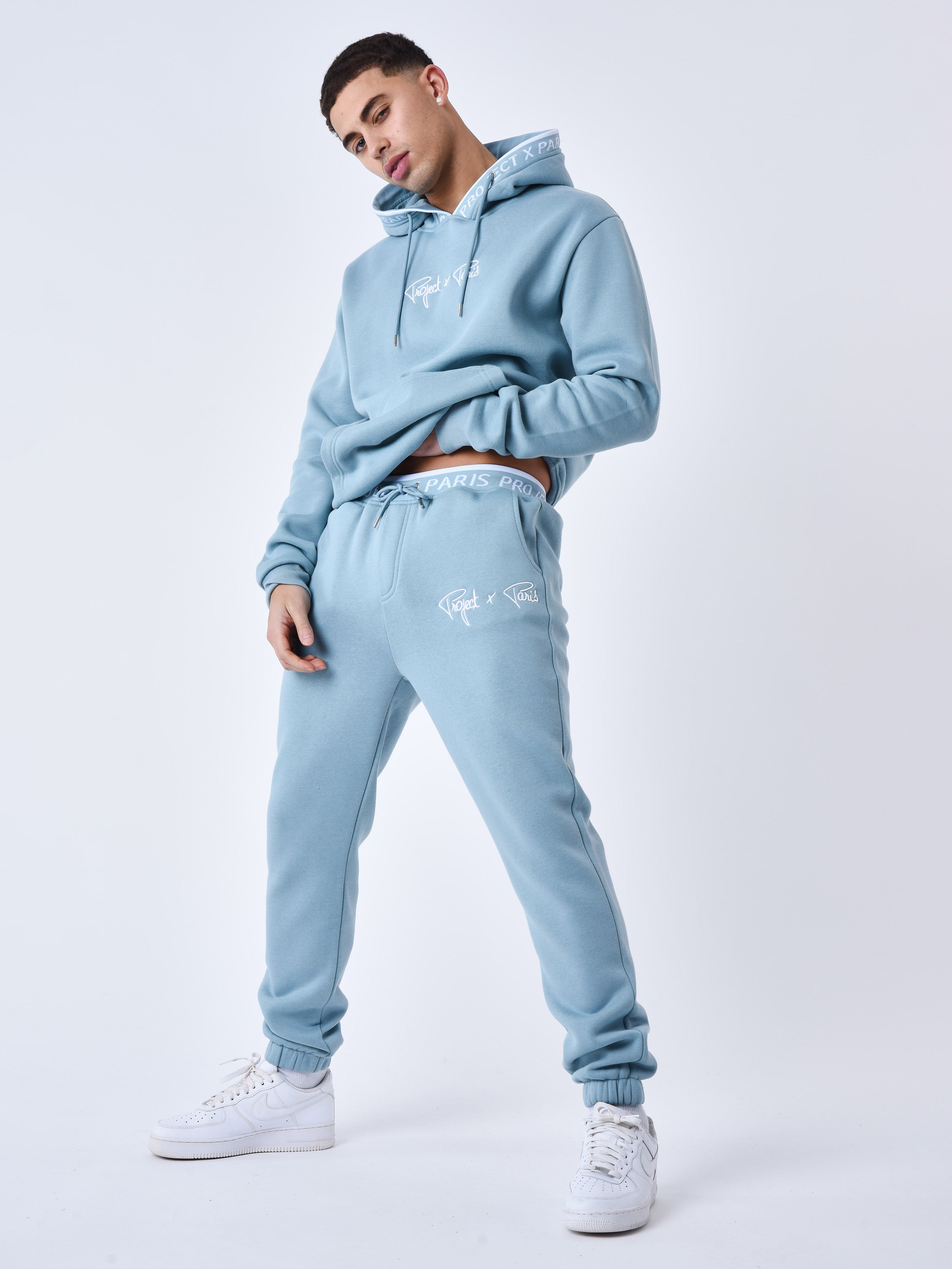 Joggingbroek Met elastische gebreide logoband-7
