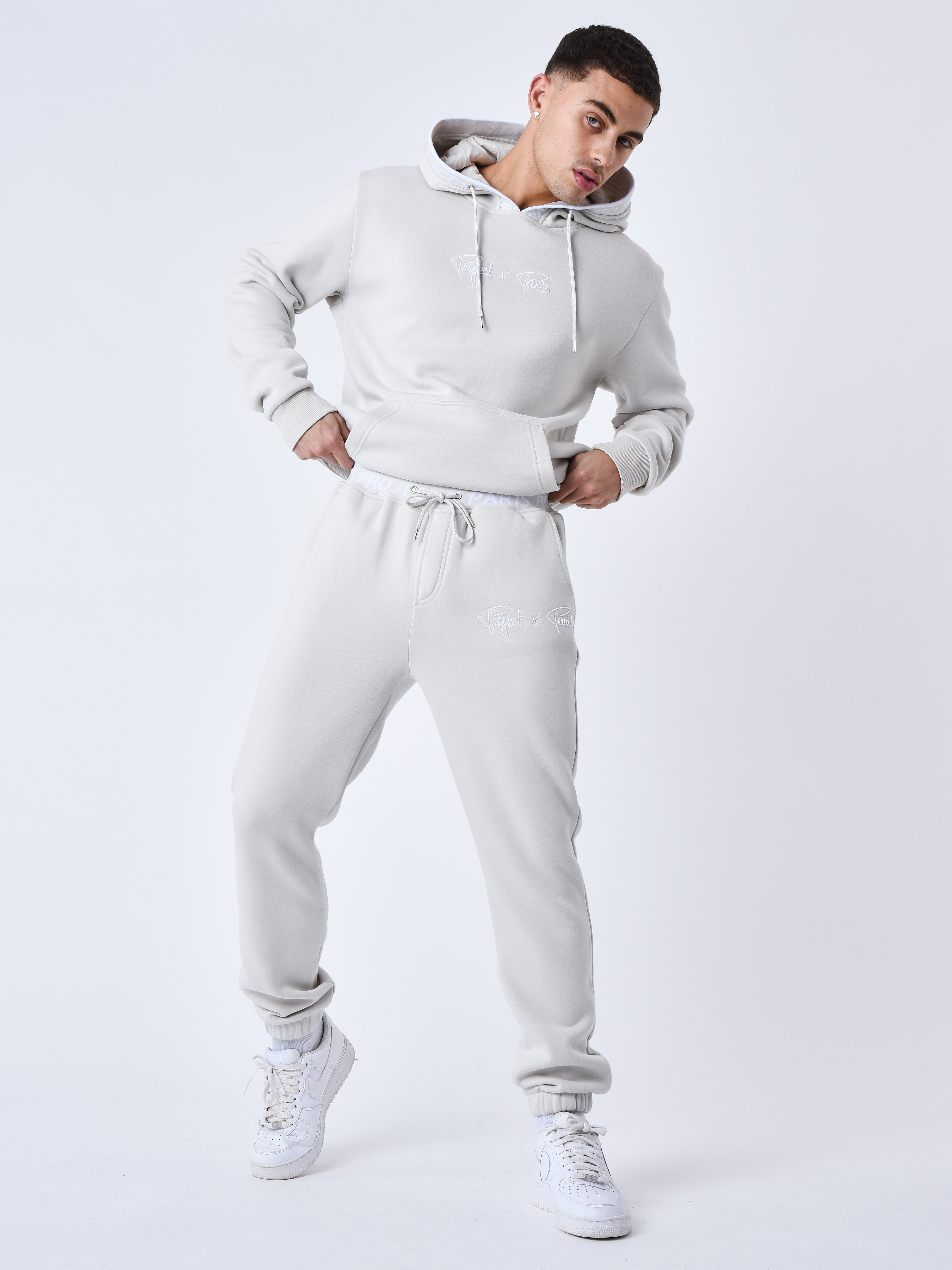 Joggingbroek Met elastische gebreide logoband-13