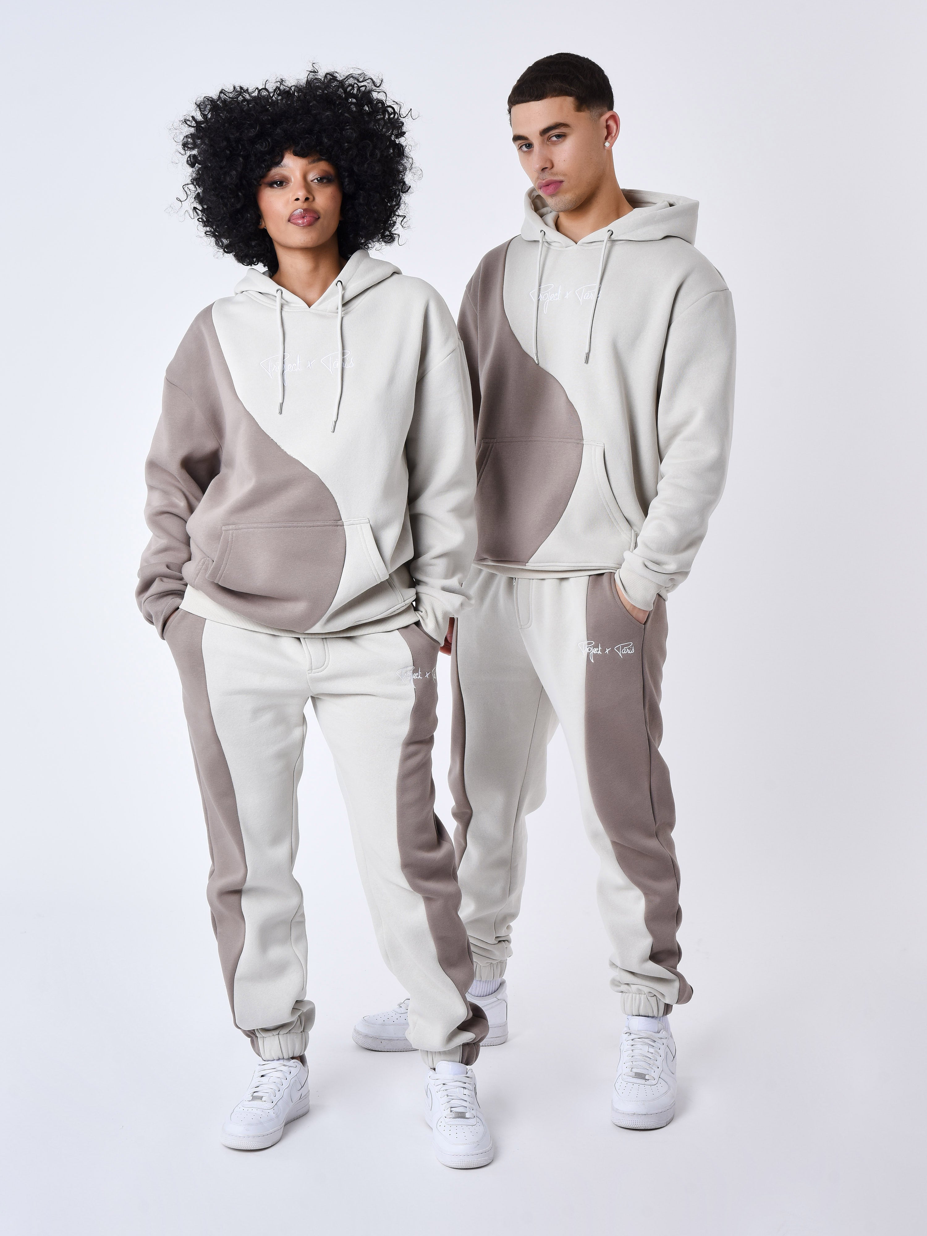 Two-tone wave style joggers-2