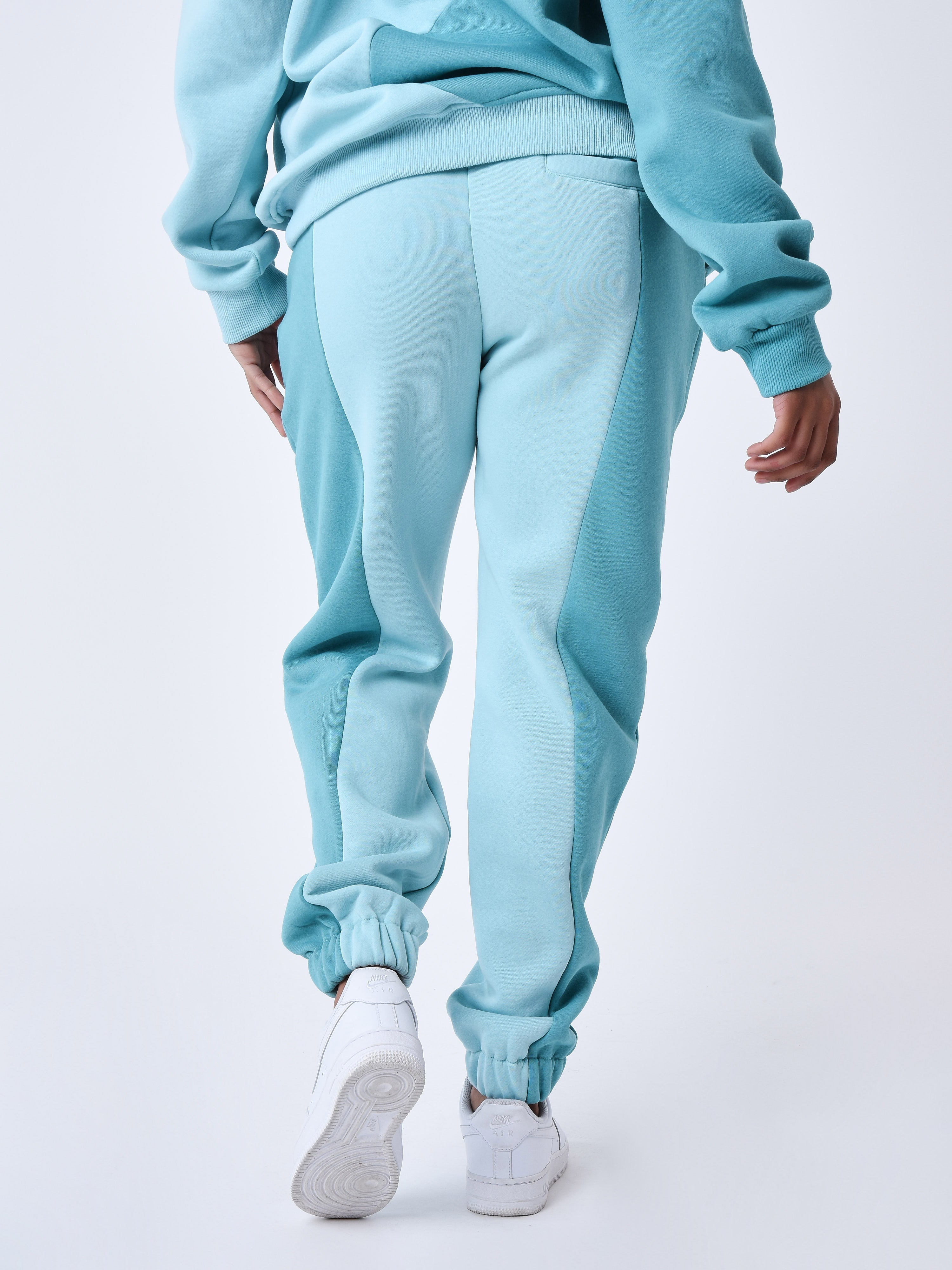 Bas de jogging bicolore style vague-9