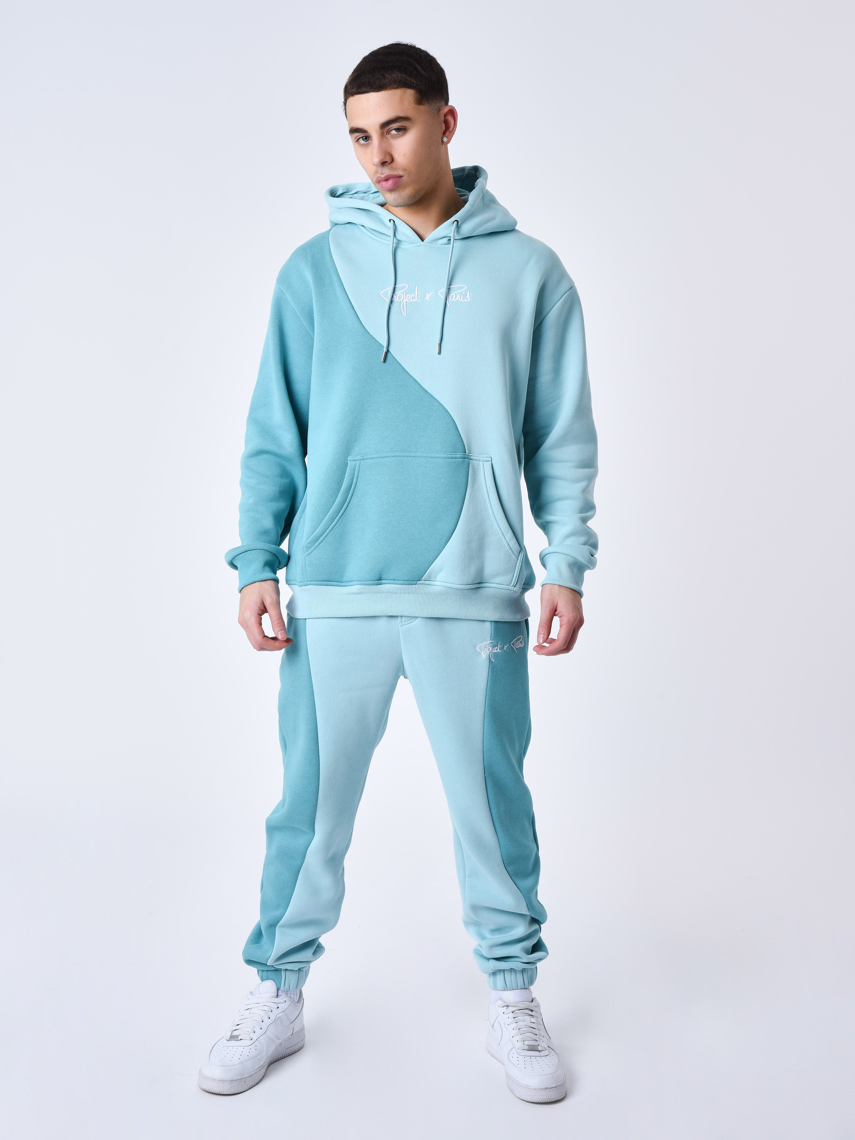 Bas de jogging bicolore style vague-3