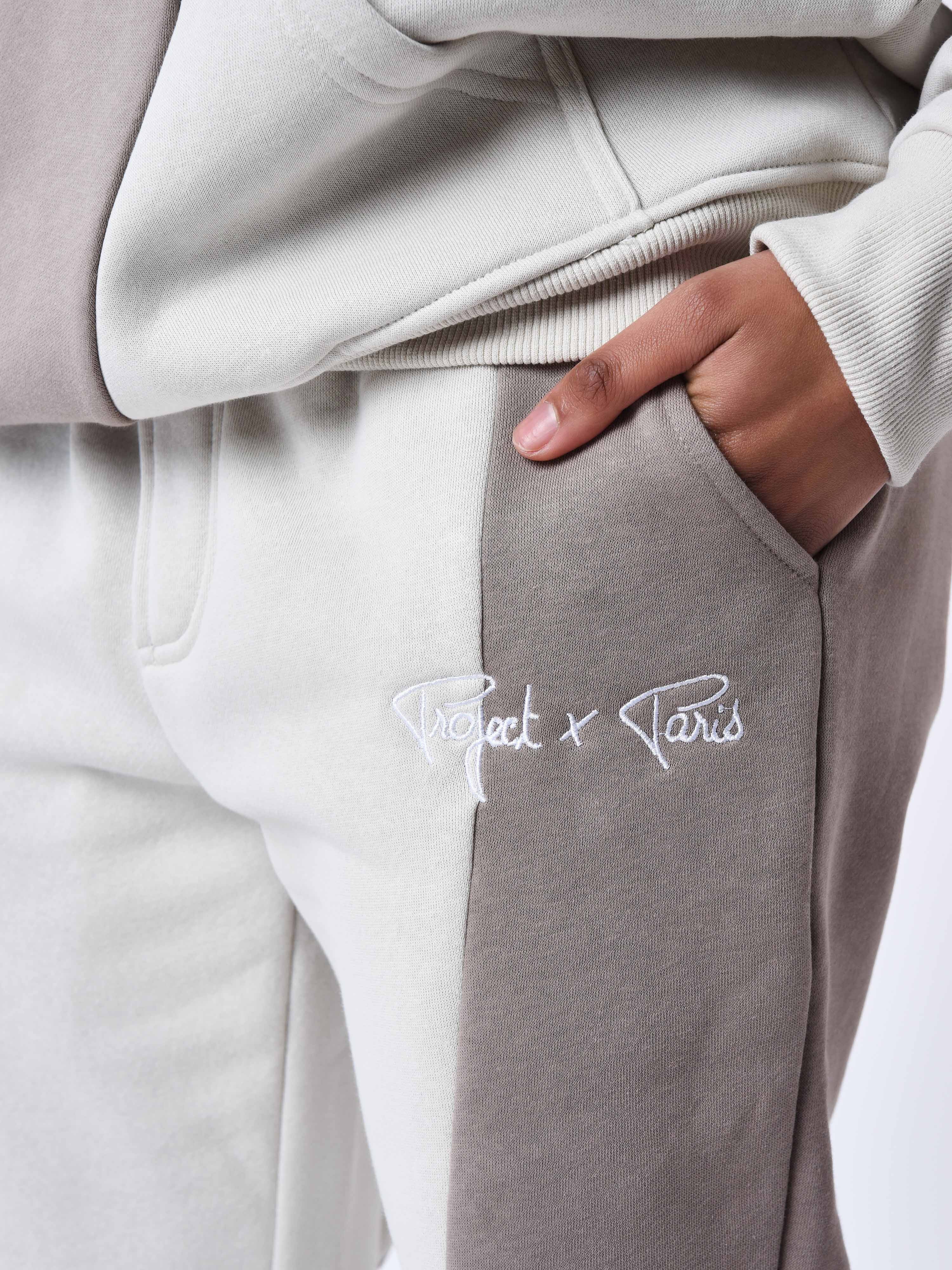 Two-tone wave style joggers-10