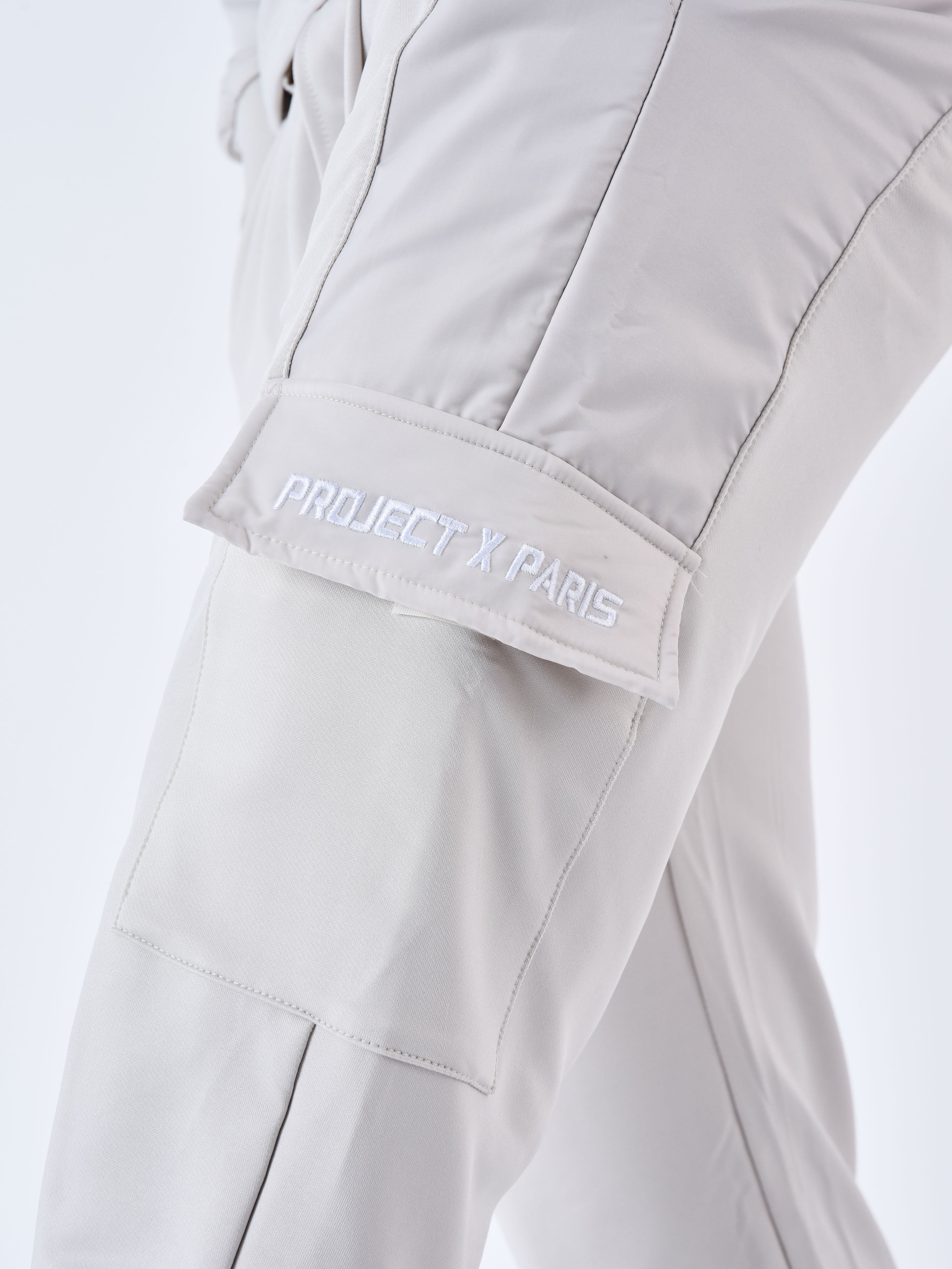 Solid Cargo style jogger bottoms-6