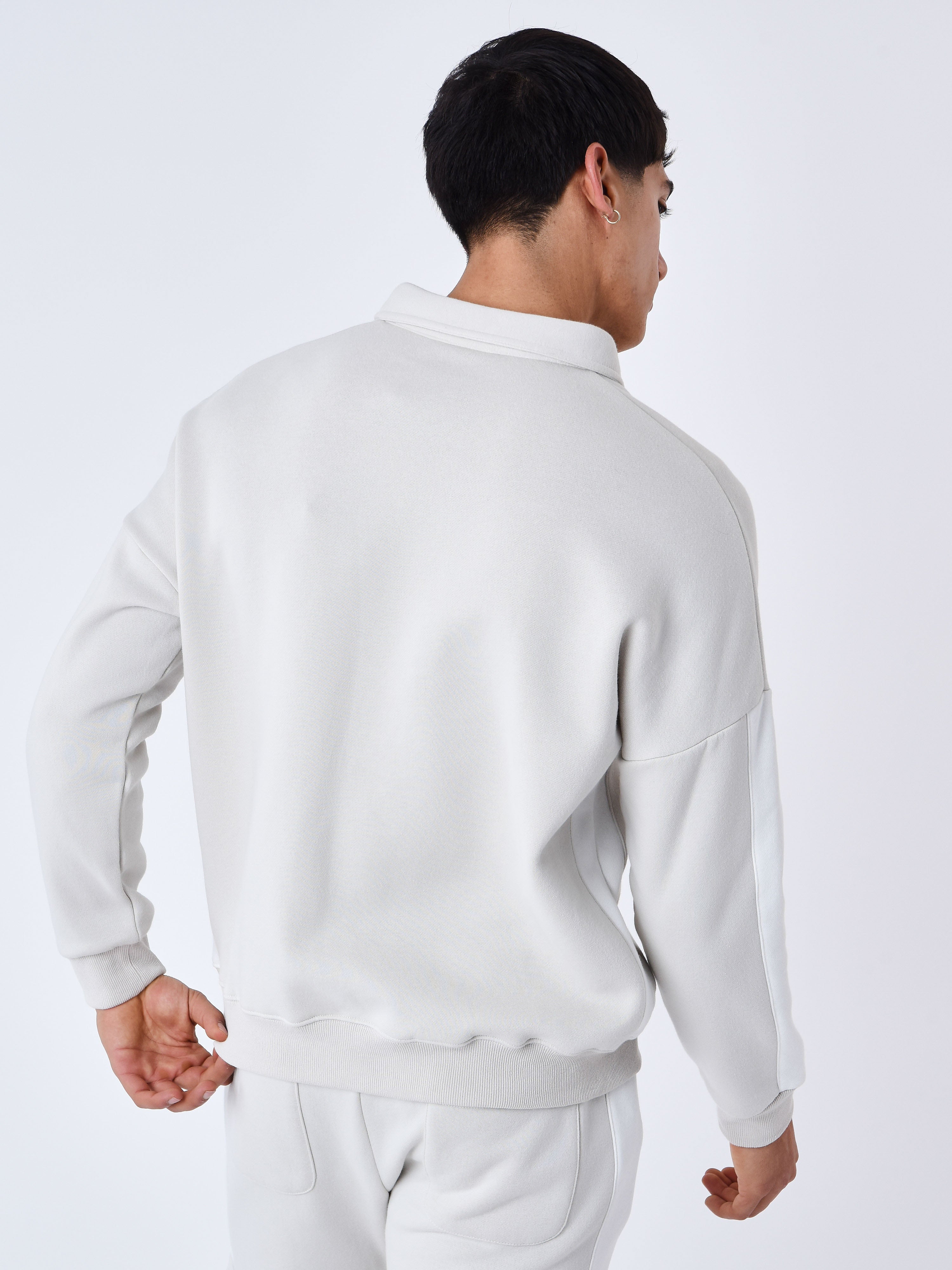 Polo collar sweatshirt Band-5