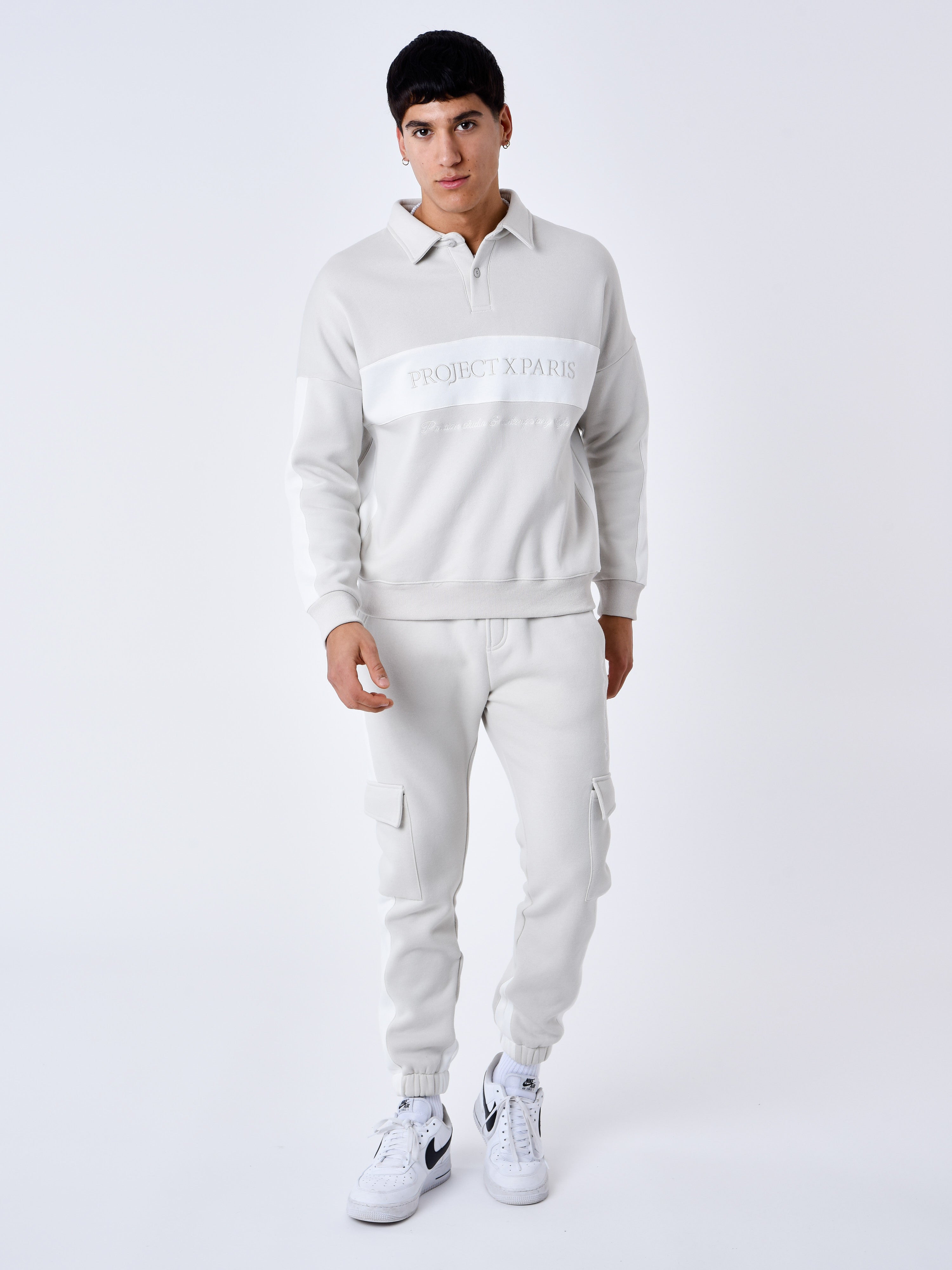 Polo collar sweatshirt Band-3