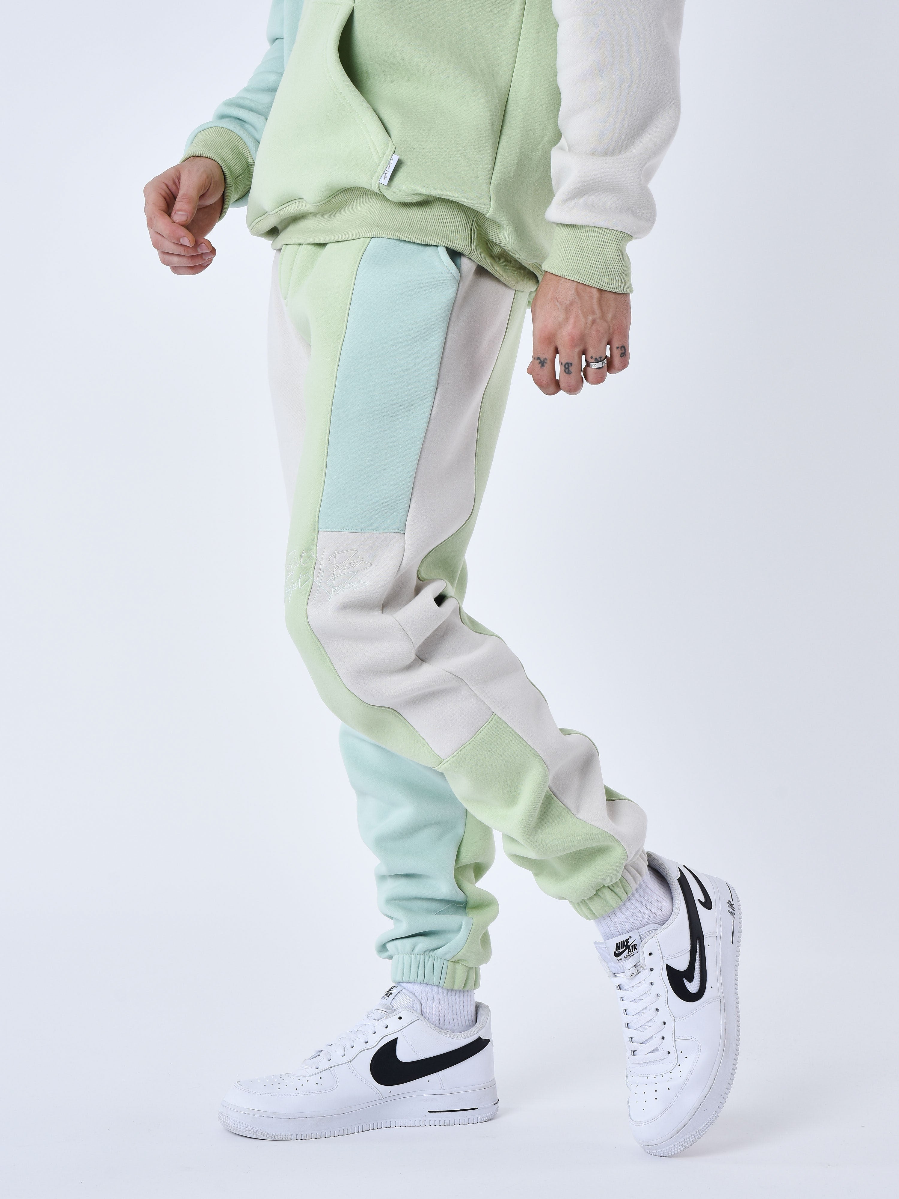 Tricolor jogging bottoms-4